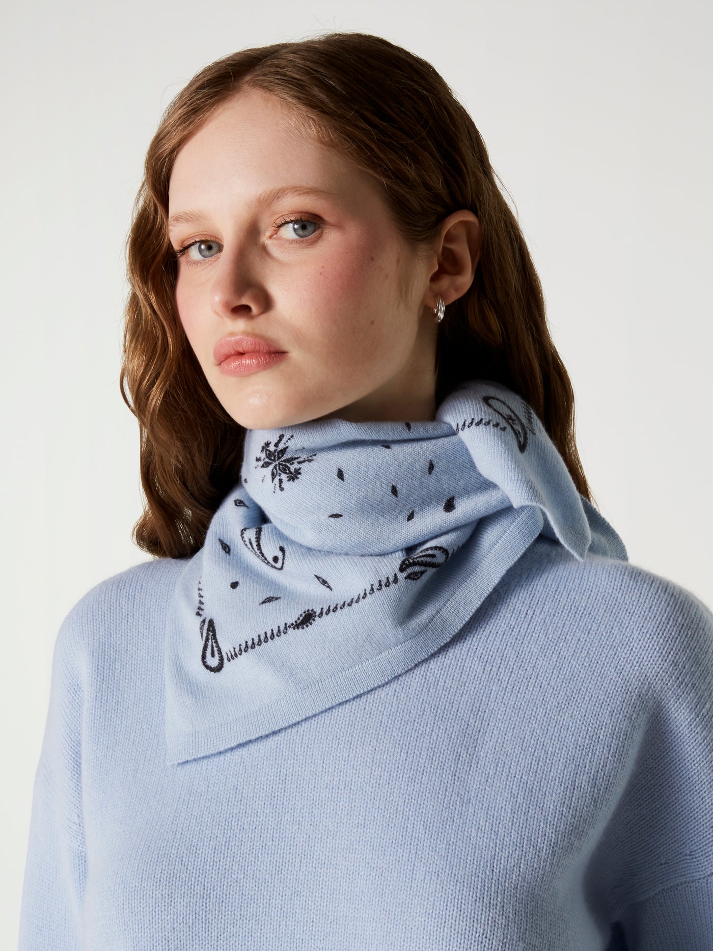 bandana annabelle print - cashmere - bandana stampa cielo