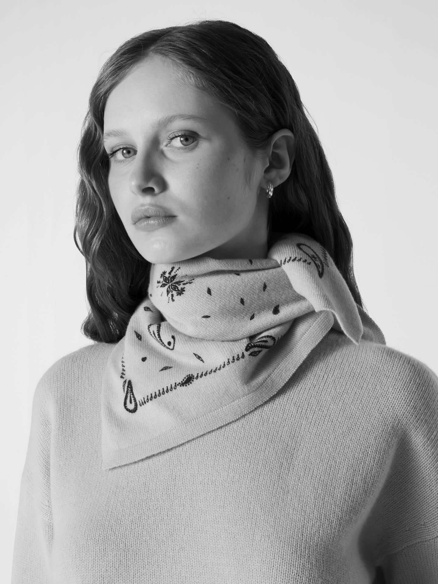annabelle print bandana - Cashmere - pink print bandana