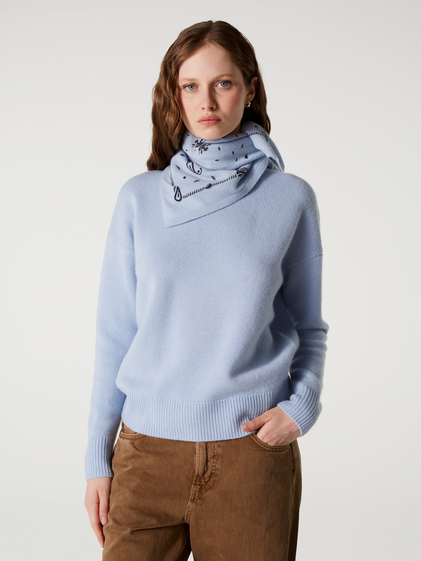 bandana annabelle print - cashmere - bandana stampa cielo