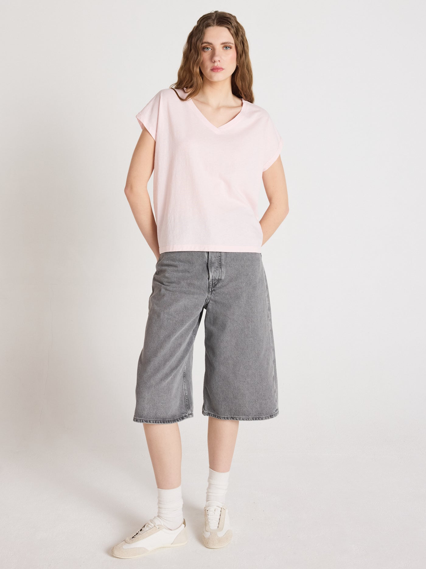 T-Shirt suzie - Baumwolle und Leinen - blush