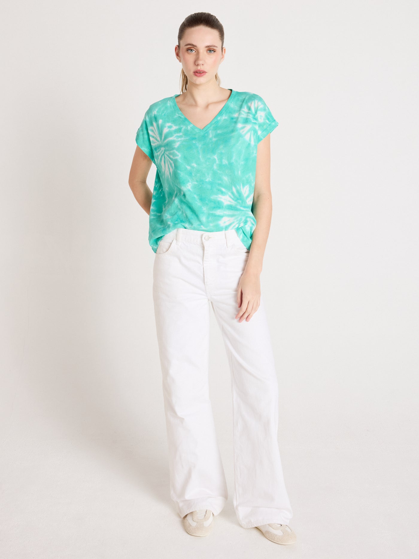 t-shirt suzie fancy - coton lin - tie dye cactus