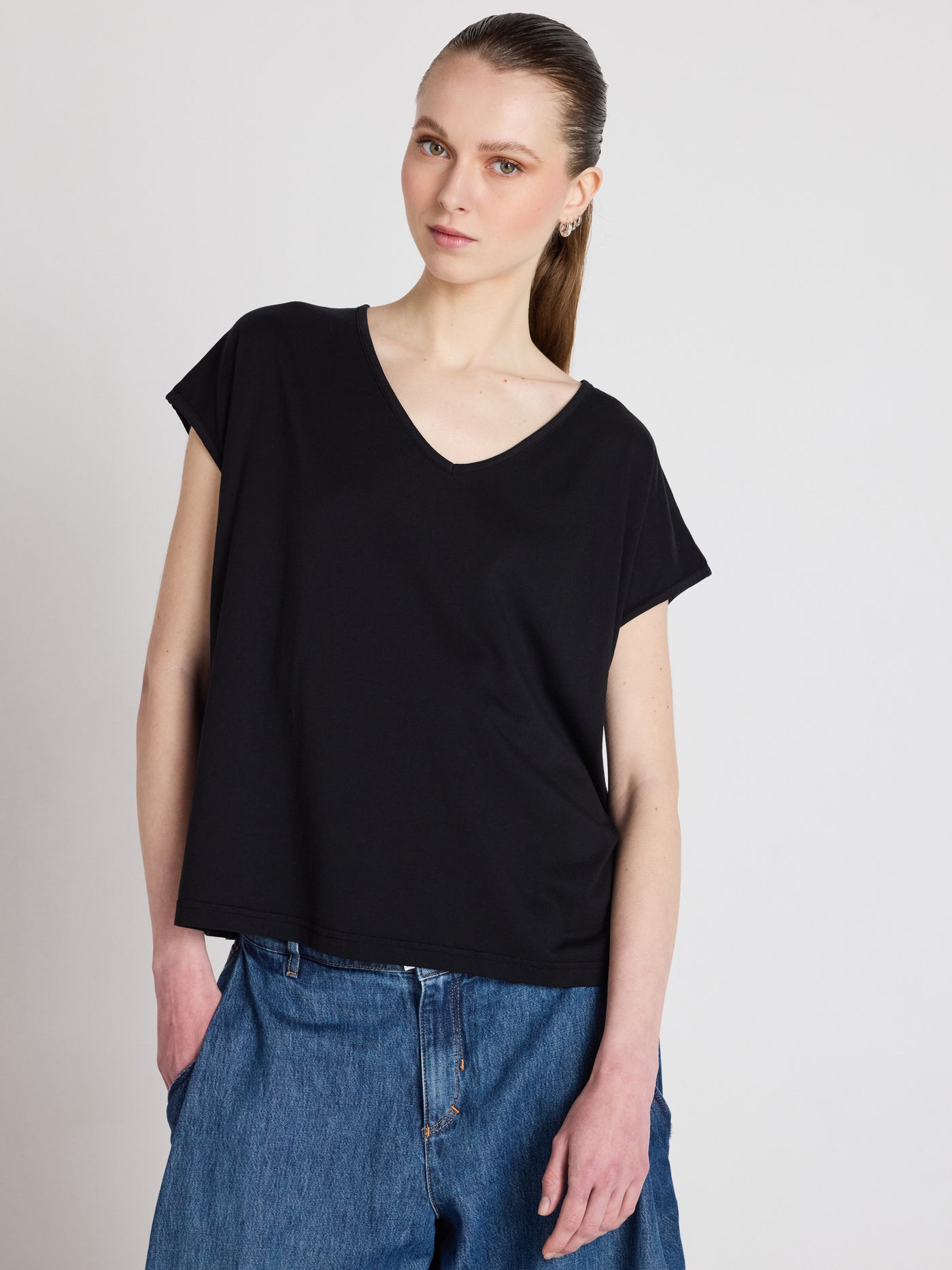 t-shirt mercy - lyocell coton - black