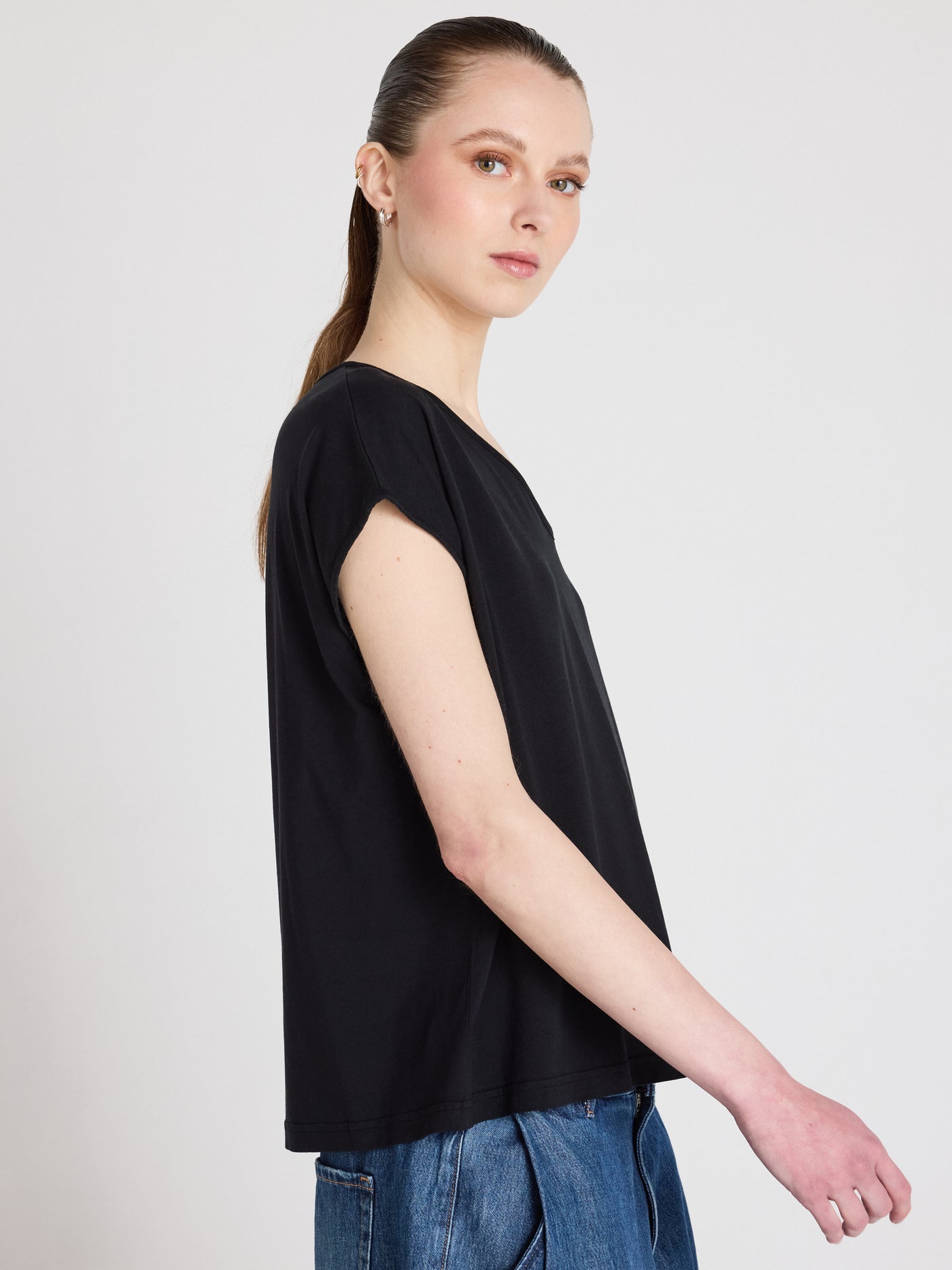t-shirt mercy - lyocell coton - black