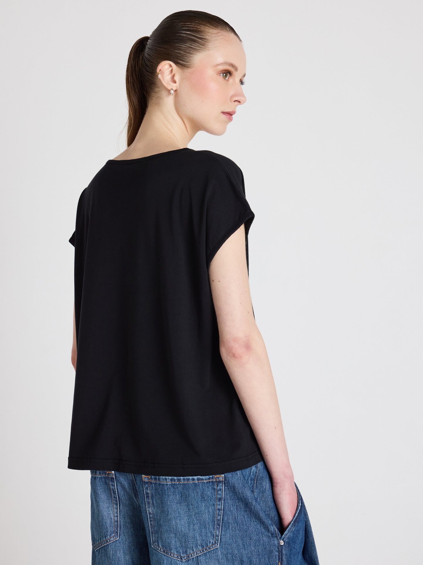 t-shirt mercy - lyocell coton - black