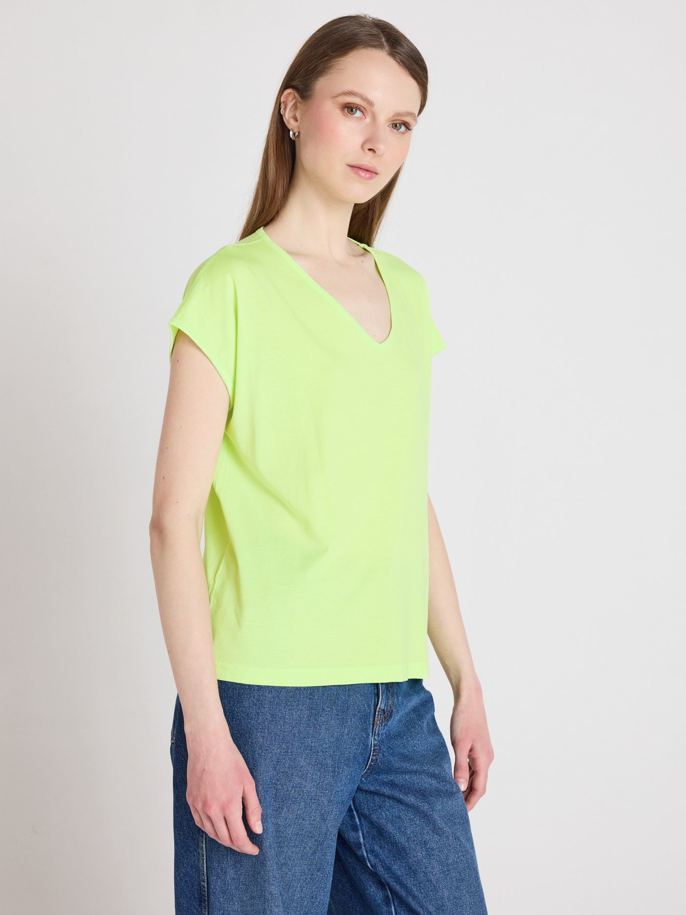 t-shirt mercy - lyocell coton - lemon neon