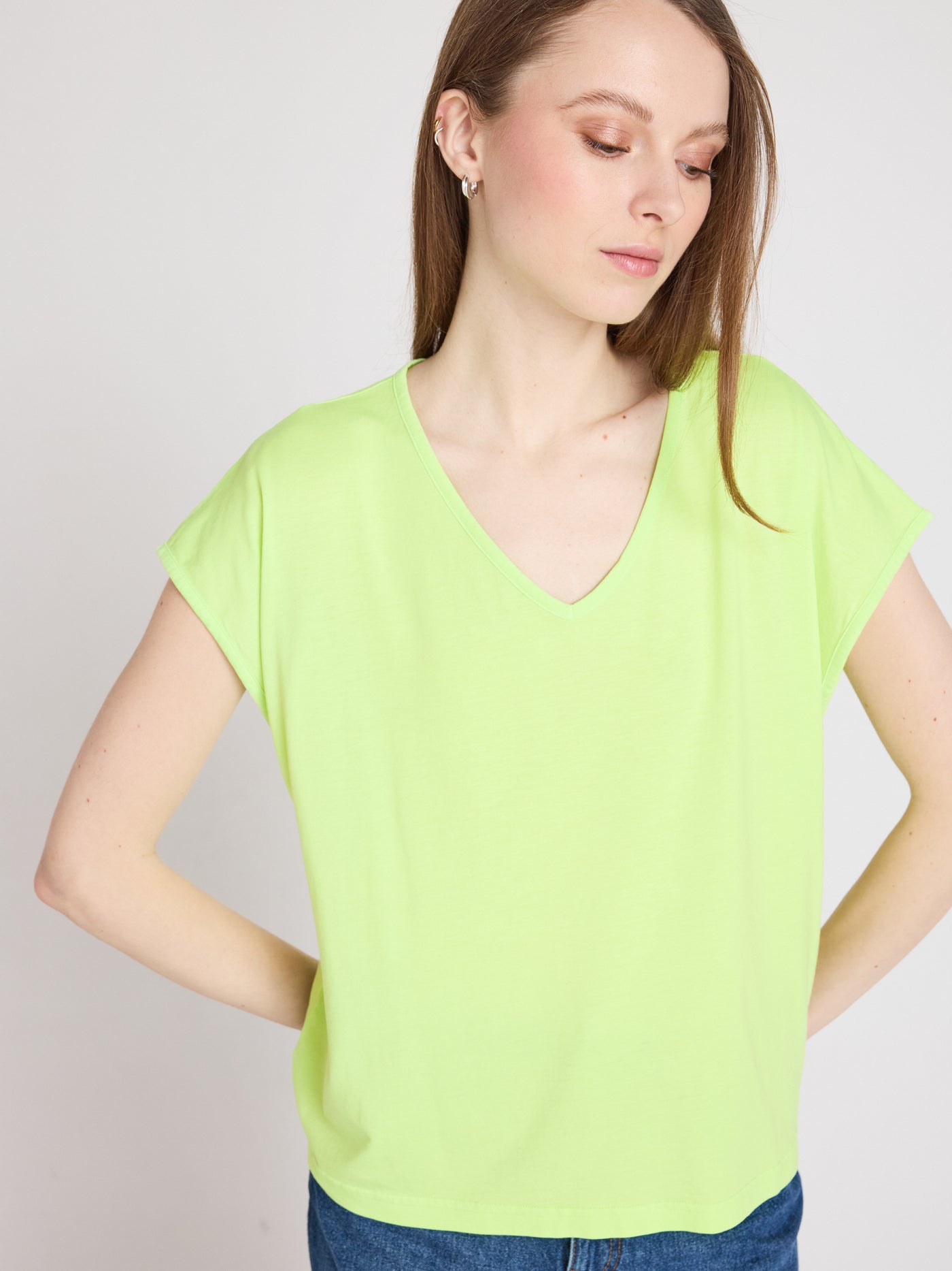 t-shirt mercy - lyocell coton - lemon neon