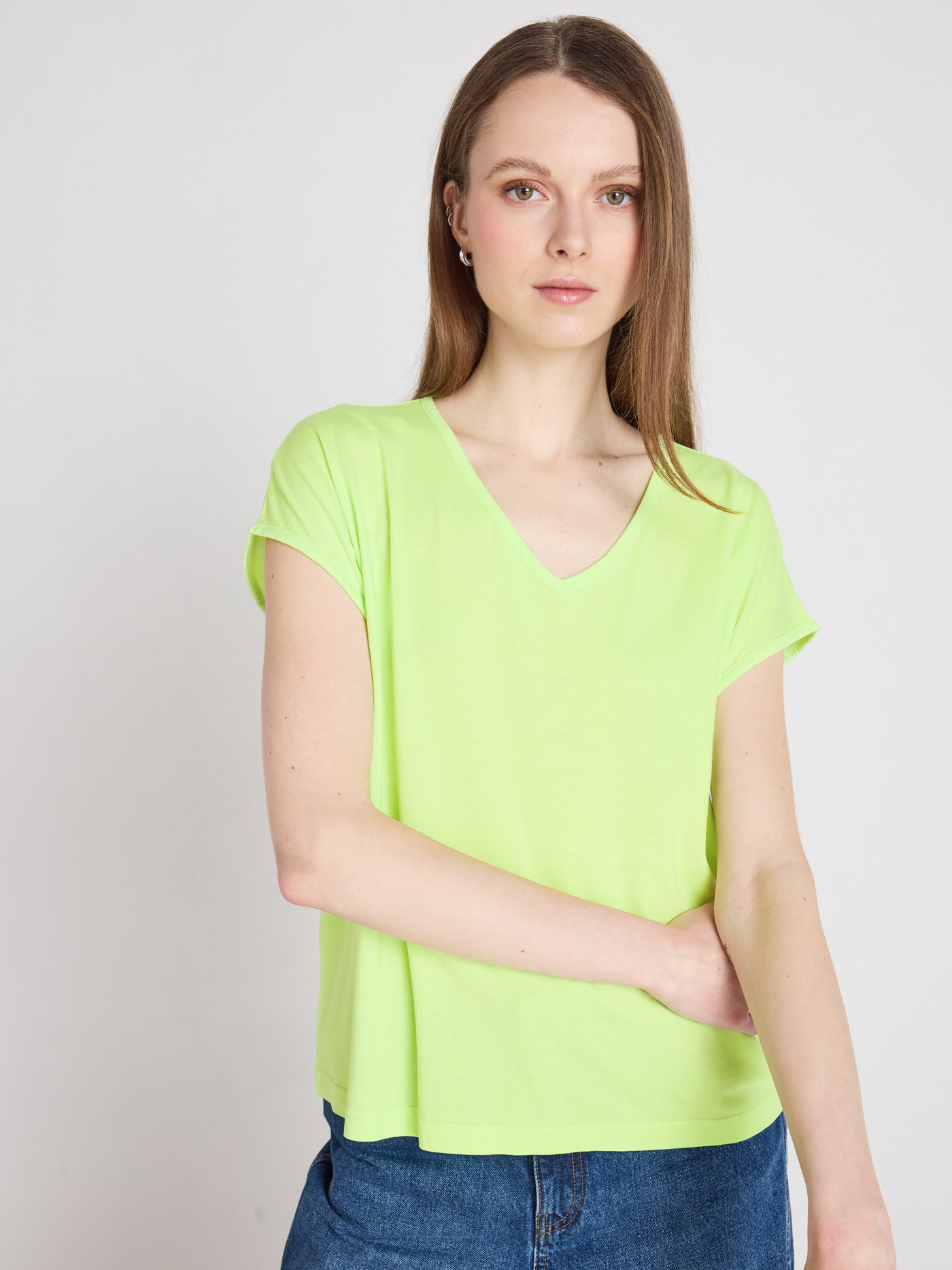 t-shirt mercy - lyocell coton - lemon neon