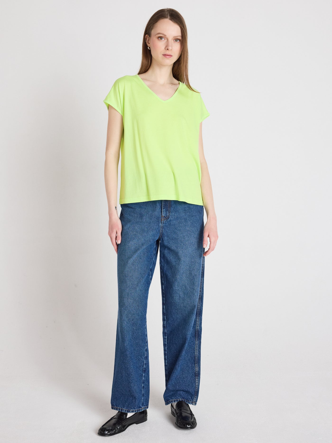 t-shirt mercy - lyocell coton - lemon neon