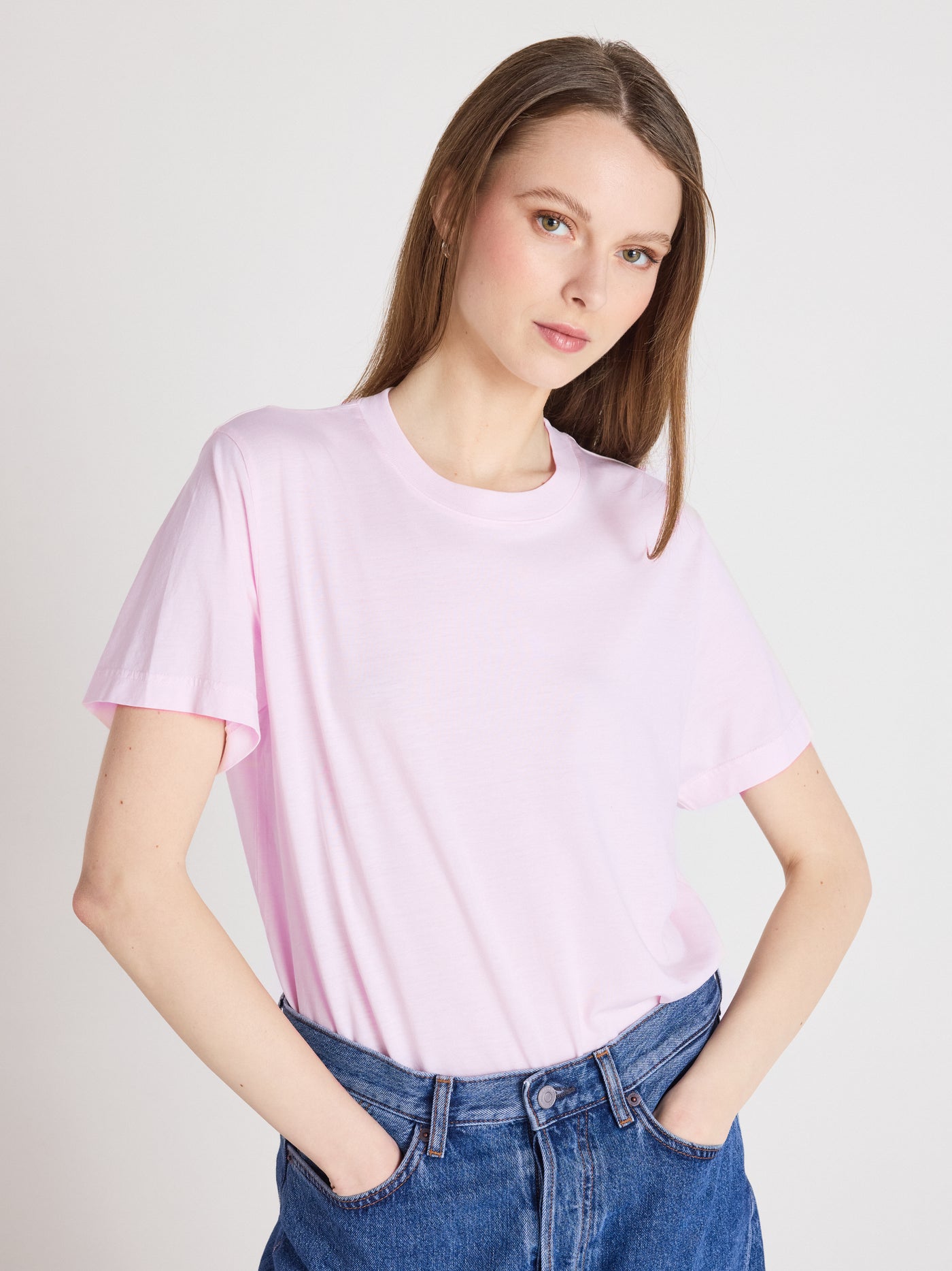 nina - T-shirt col rond - marshmallow
