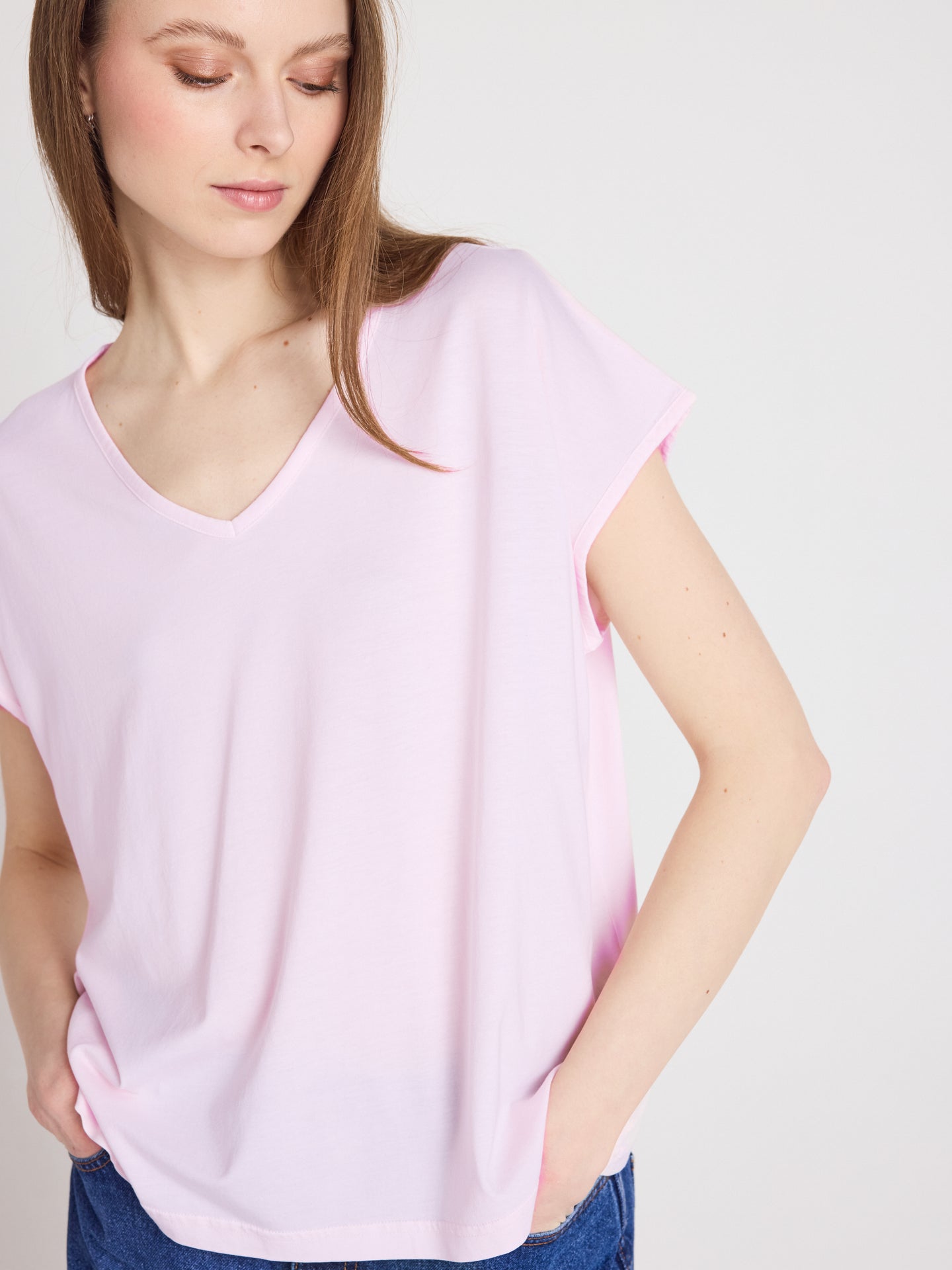 t-shirt mercy - lyocell coton - marshmallow