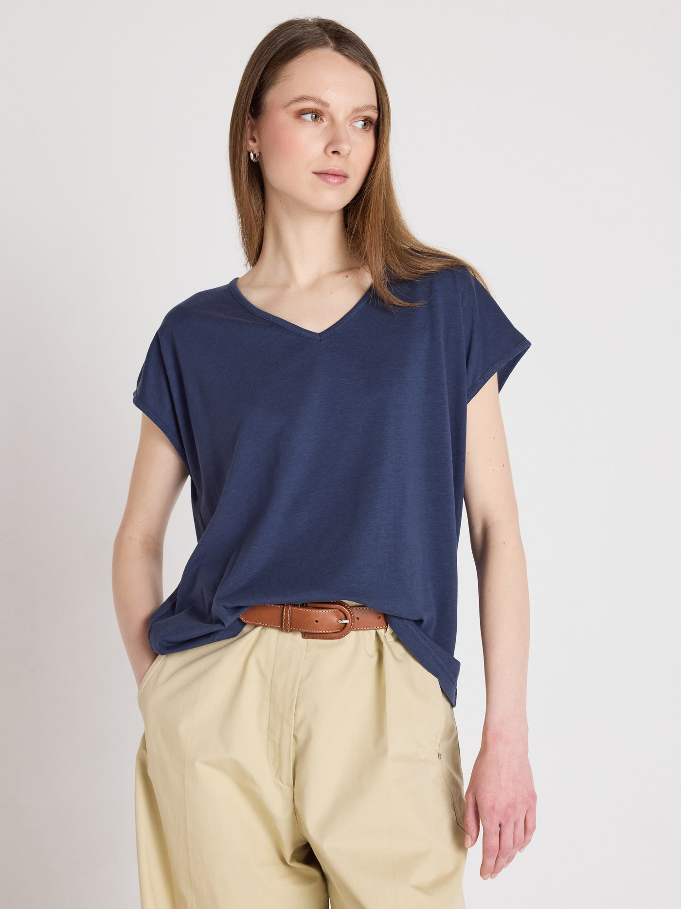 T-Shirt mercy - Lyocell und Baumwoll - Navy