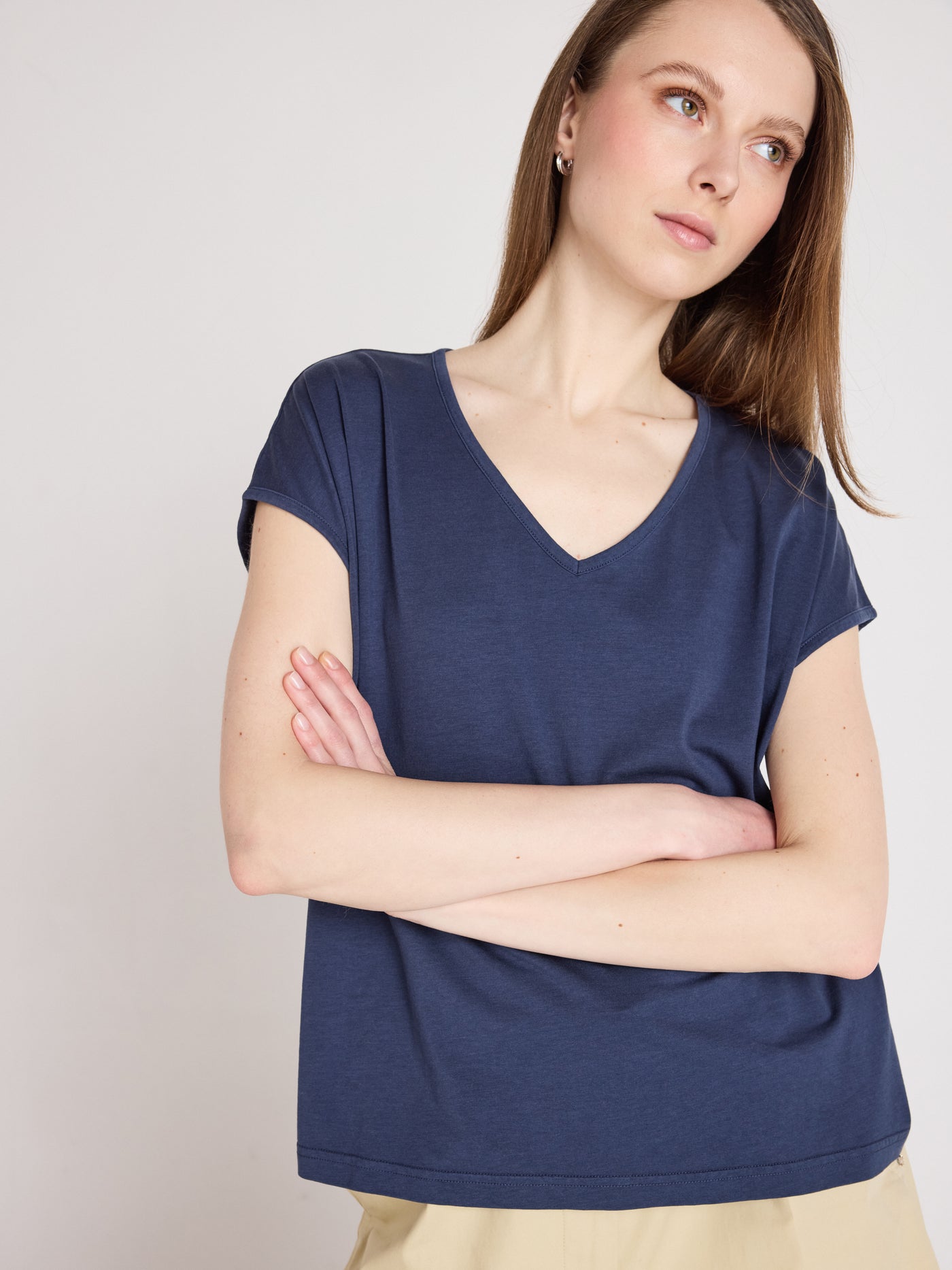 T-Shirt mercy - Lyocell und Baumwoll - Navy
