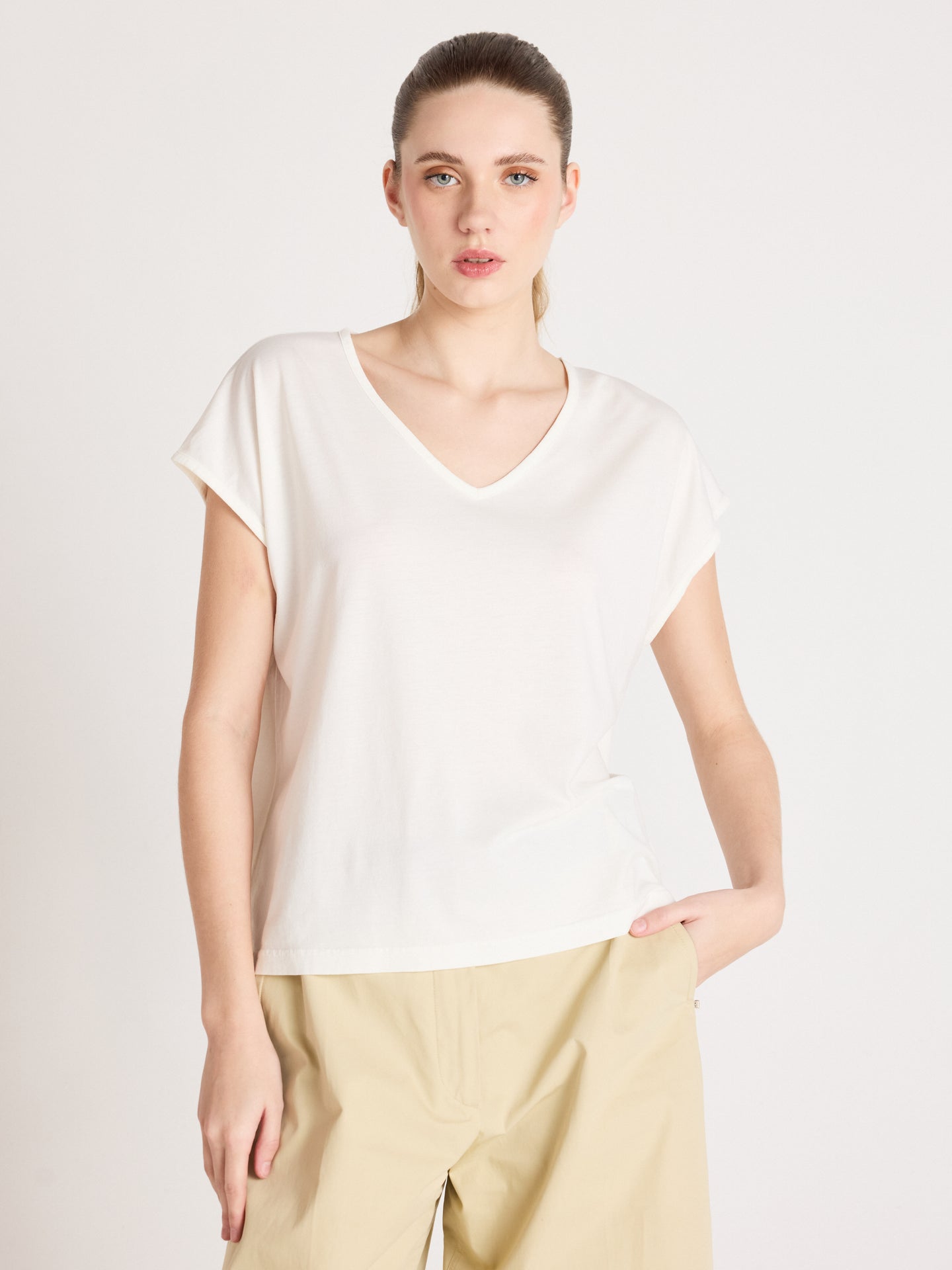 t-shirt mercy - lyocell coton - white