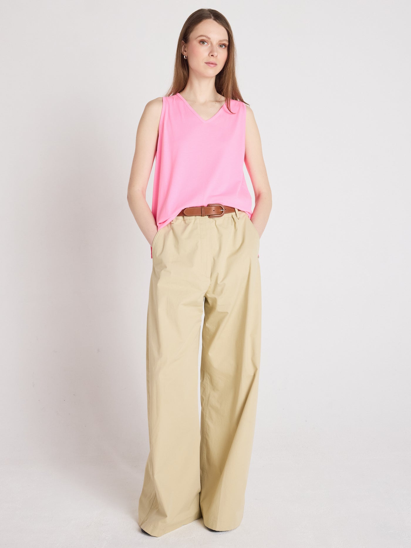 tess - Maglietta senza maniche - bubble gum neon