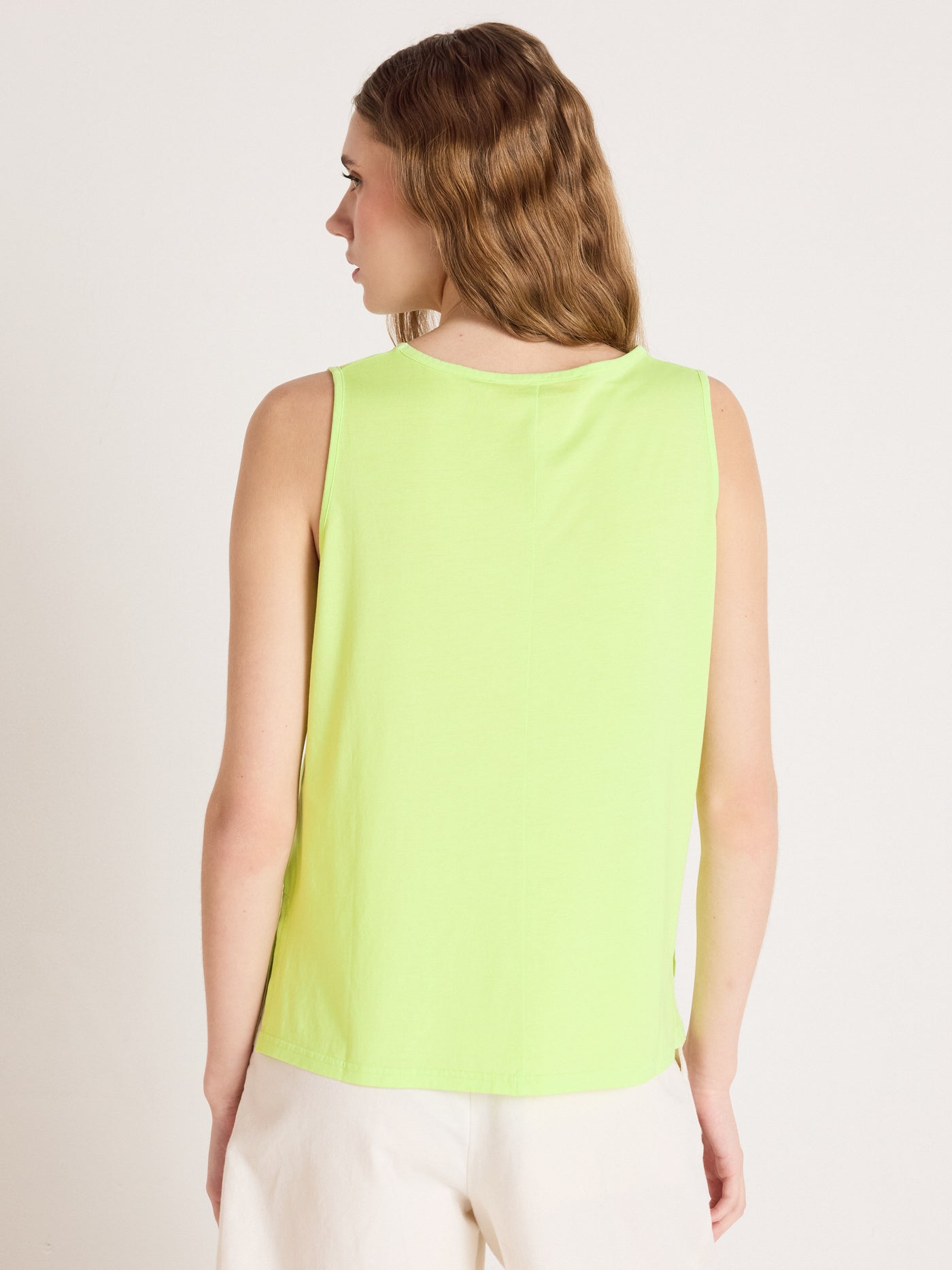 tess - Maglietta senza maniche - lemon neon