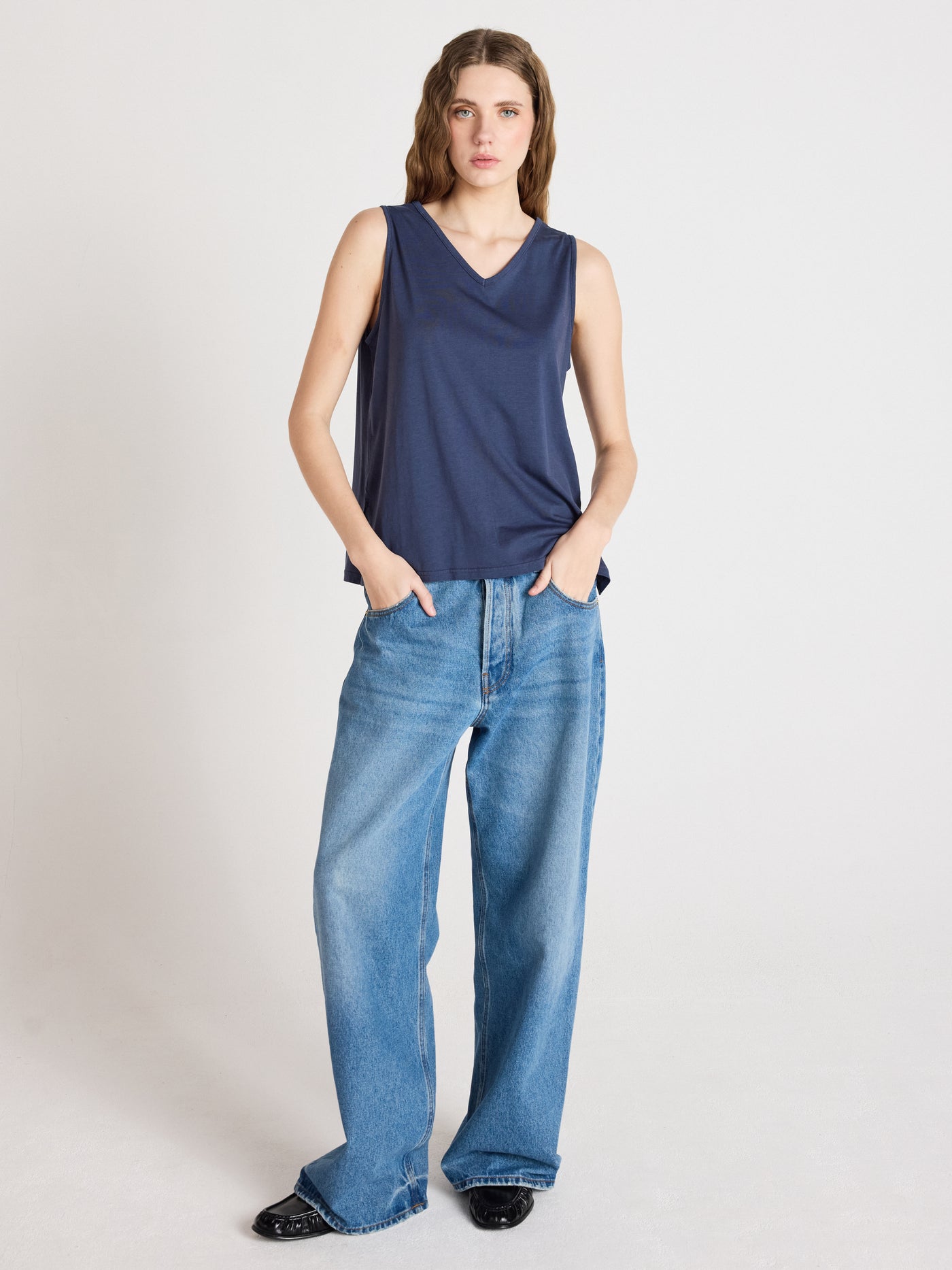 tess - Maglietta senza maniche - navy