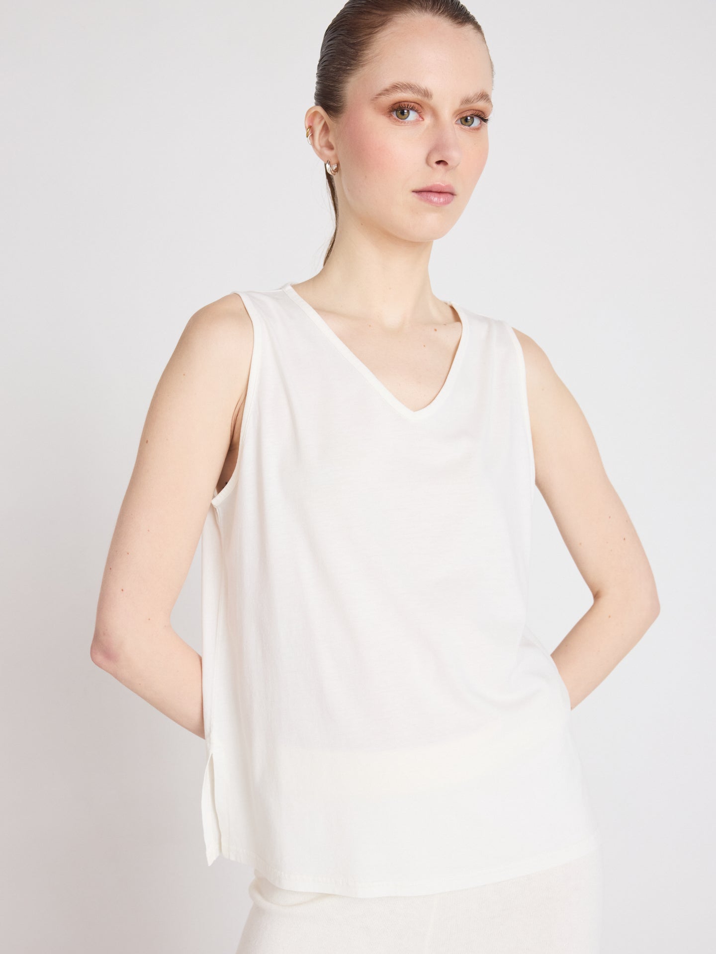 tanktop tess - lyocell en katoen - white