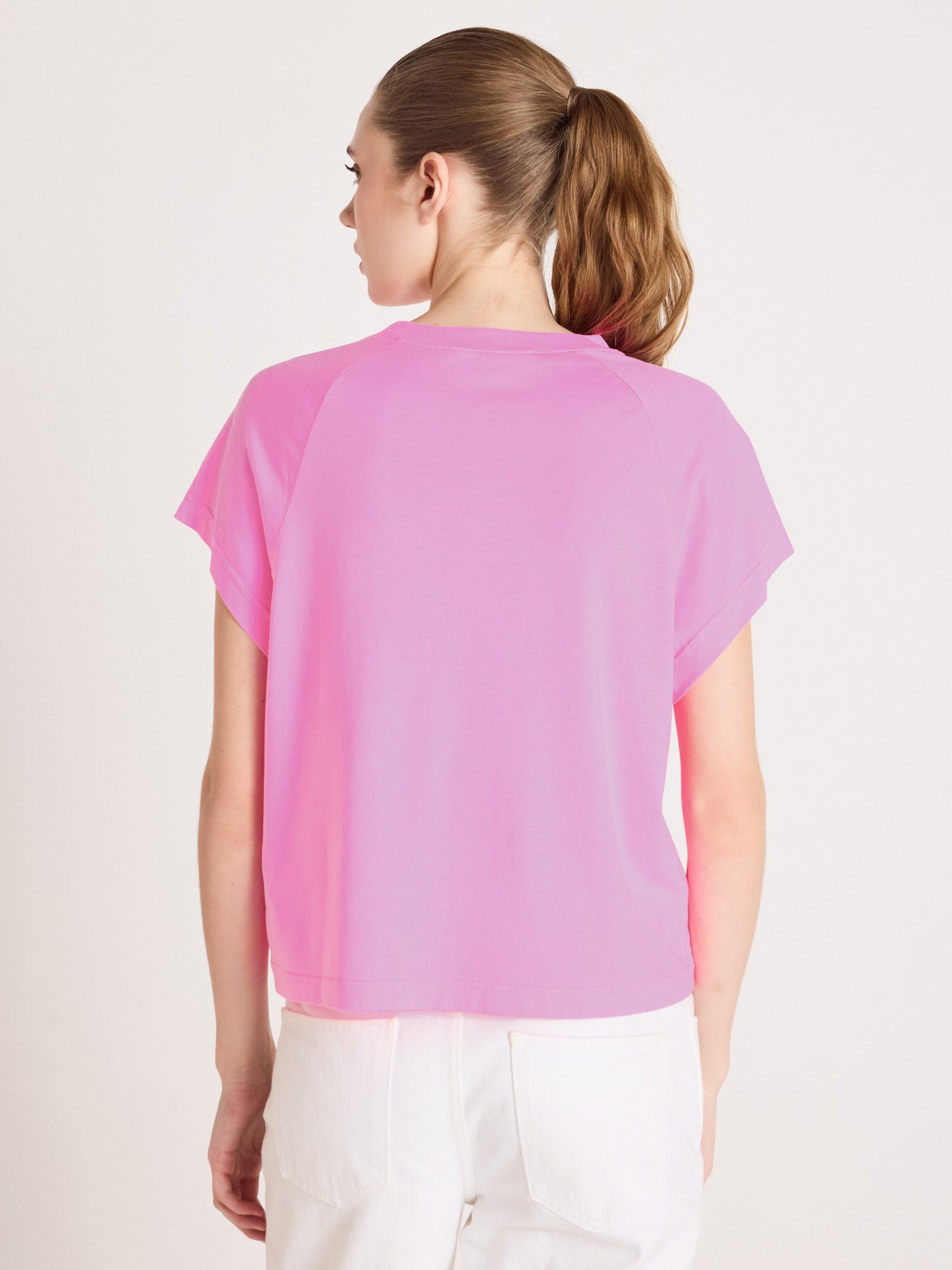 t-shirt tricia - lyocell coton - bubble gum neon
