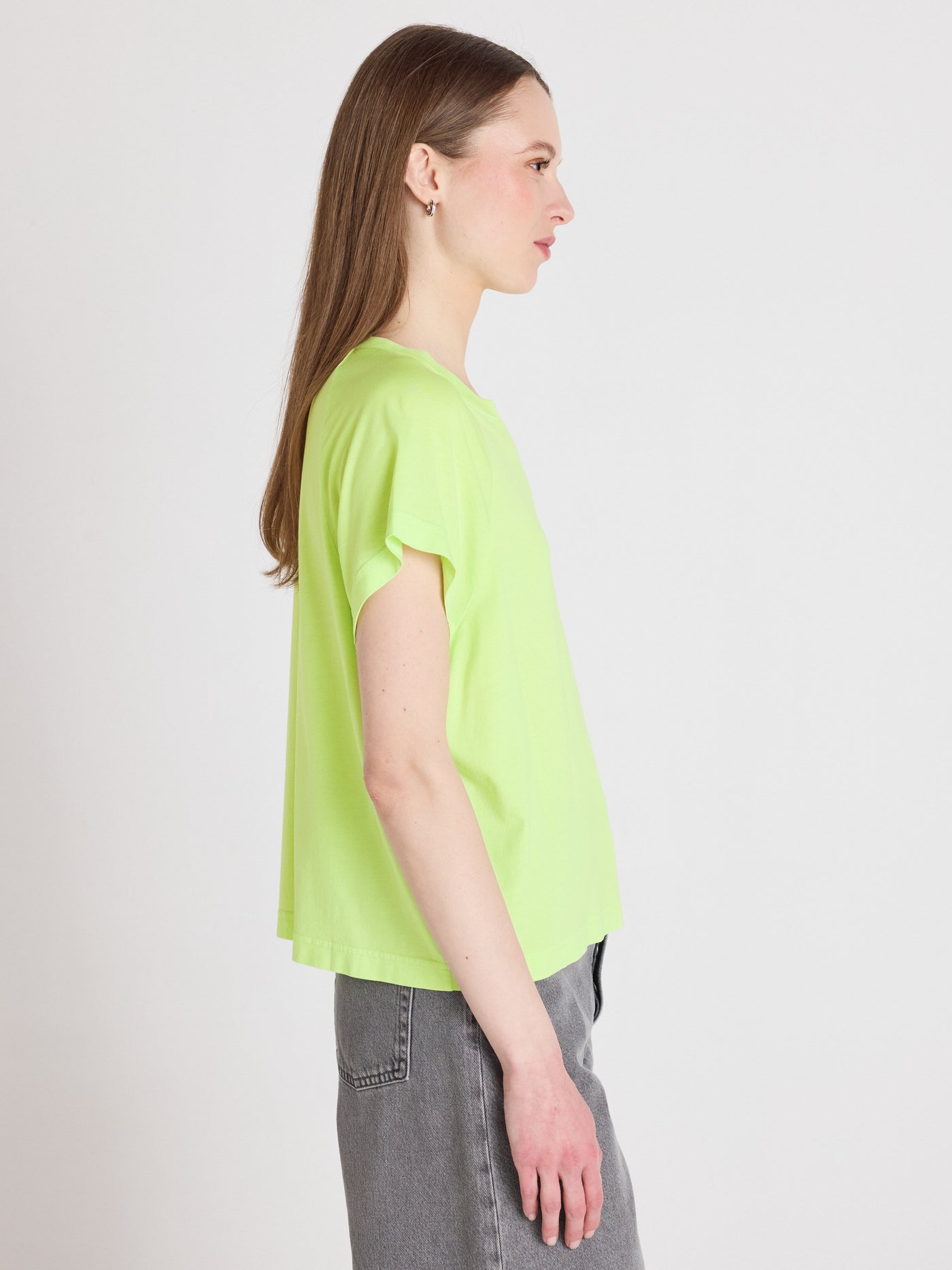 T-shirt tricia - Lyocell und Baumwoll - lemon neon