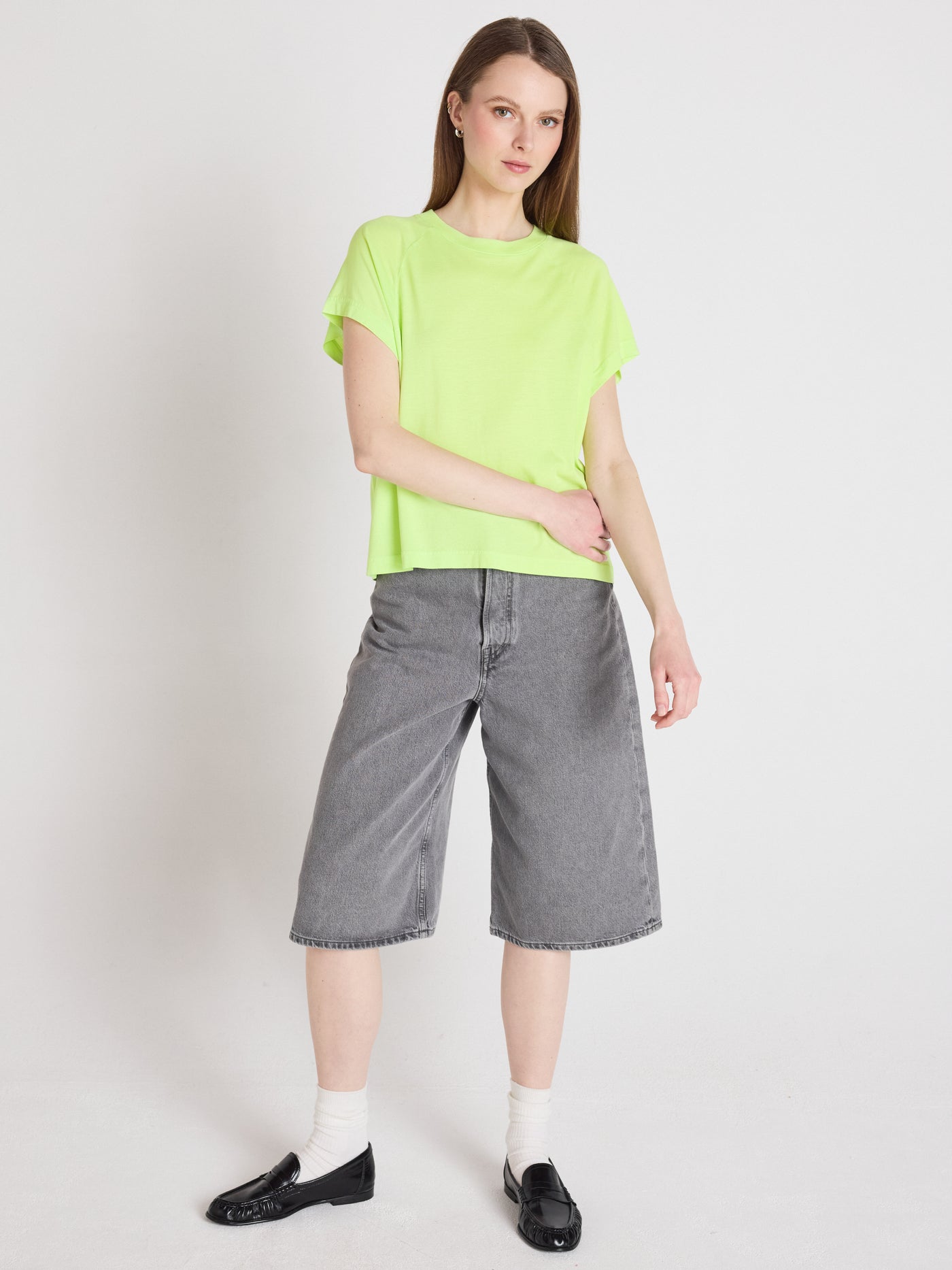 T-shirt tricia - Lyocell und Baumwoll - lemon neon