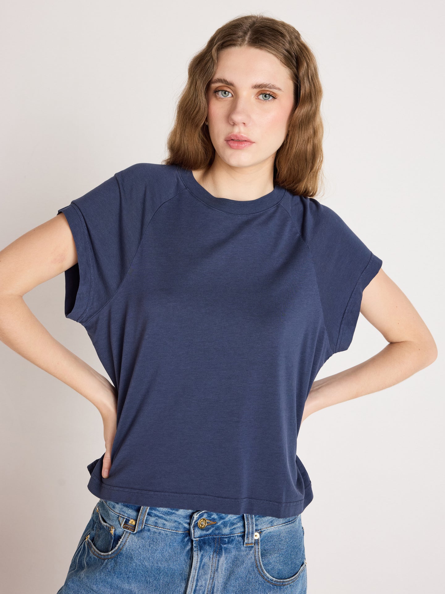 T-shirt tricia - Lyocell und Baumwoll - Navy