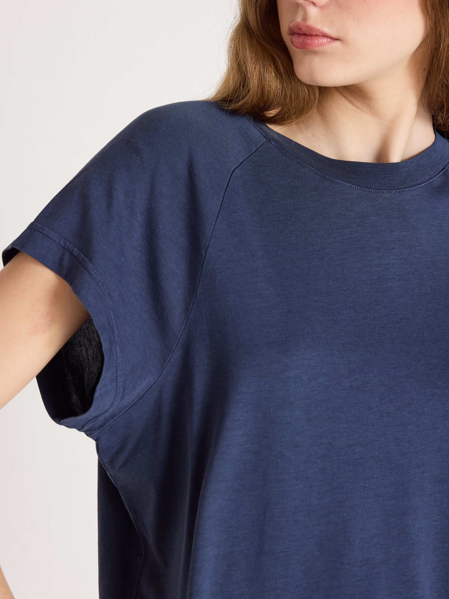 T-shirt tricia - Lyocell und Baumwoll - Navy