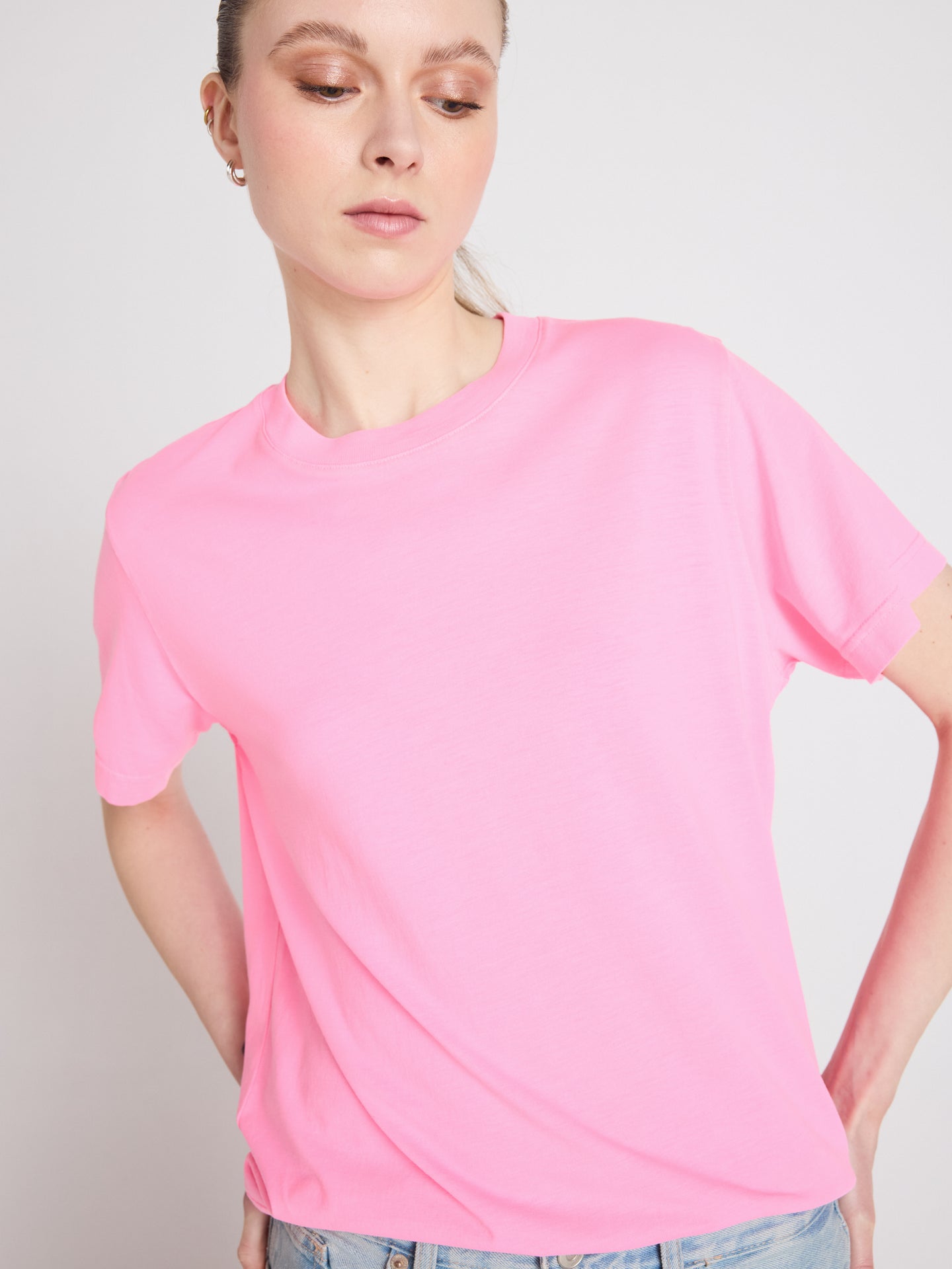 nina - T-shirt a girocollo - bubble gum neon