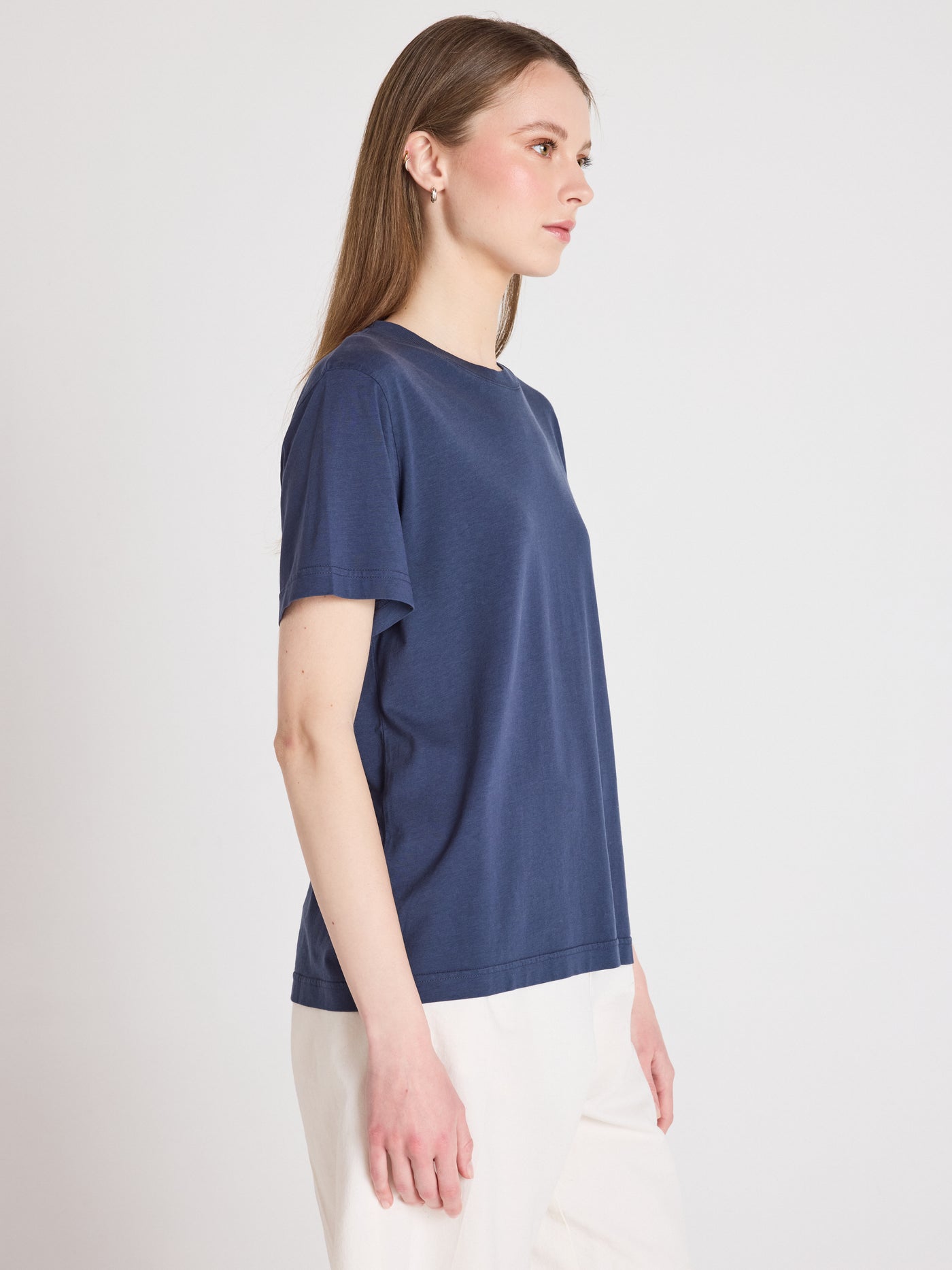 nina - T-shirt col rond - navy