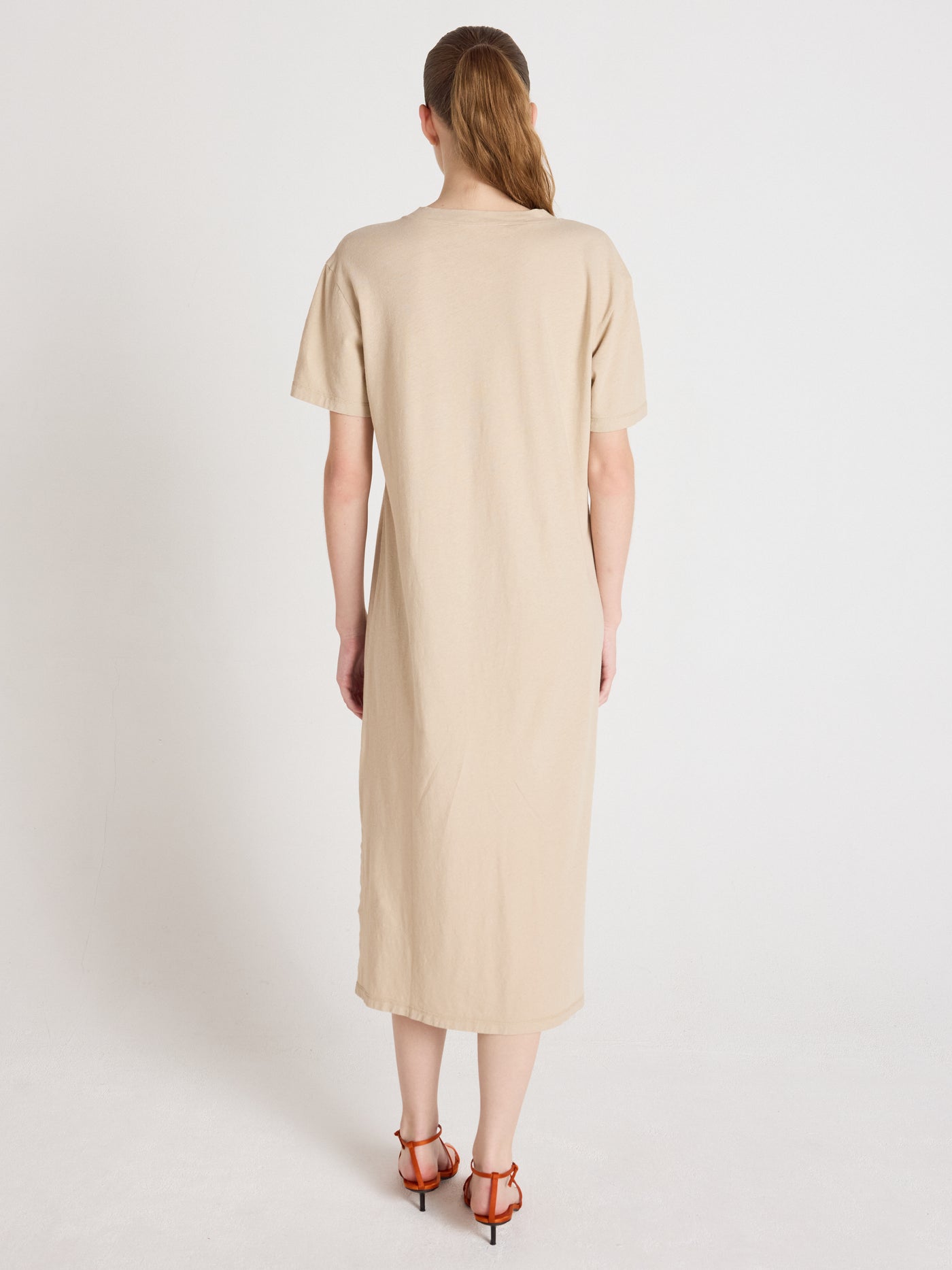 nicolette Kleid - Baumwolle und Leinen - Sand