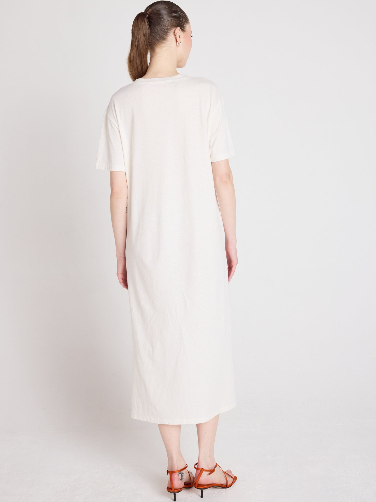 nicolette Kleid - Baumwolle und Leinen - white