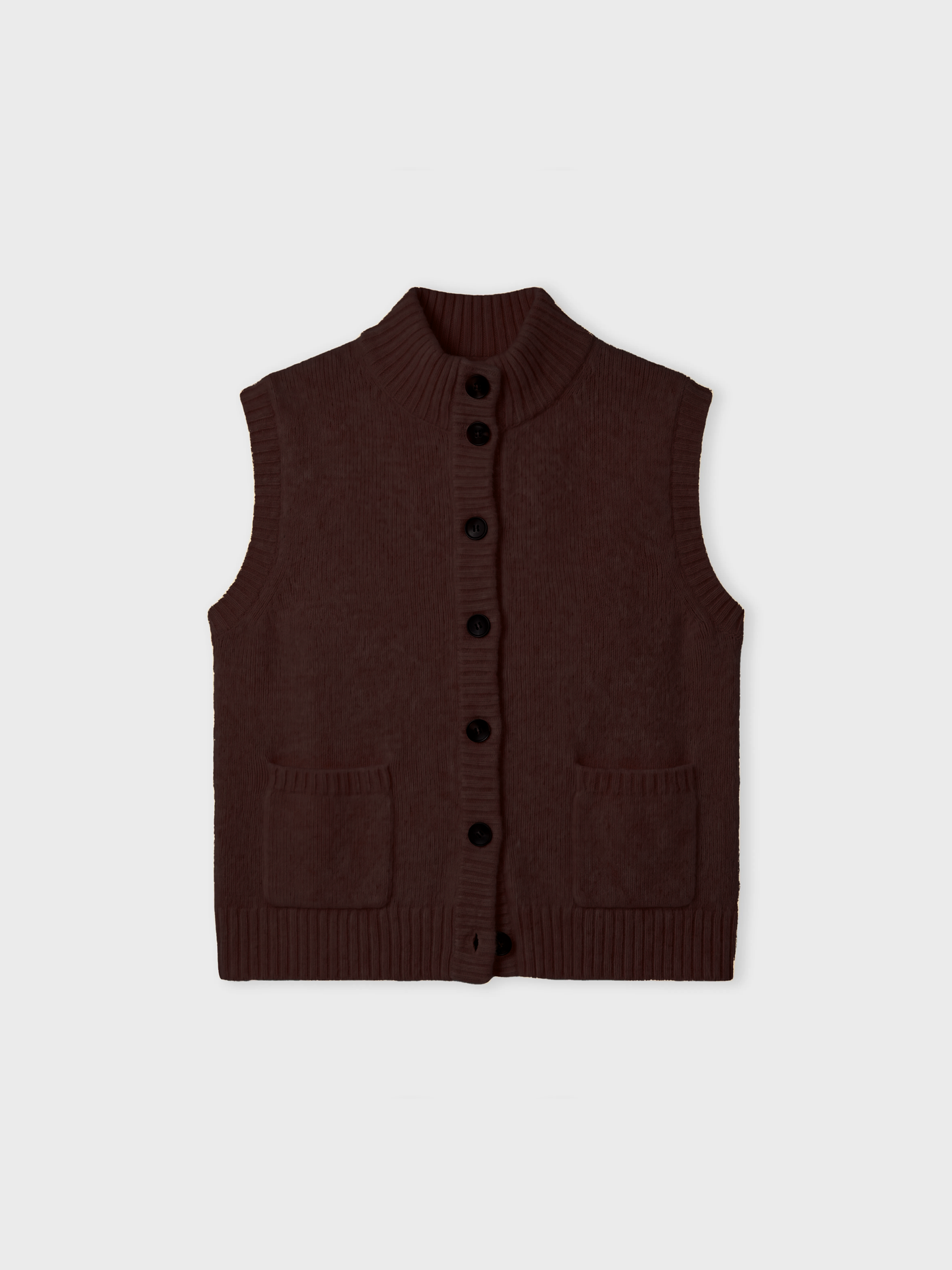gilet alanis - Laine coton - brownie