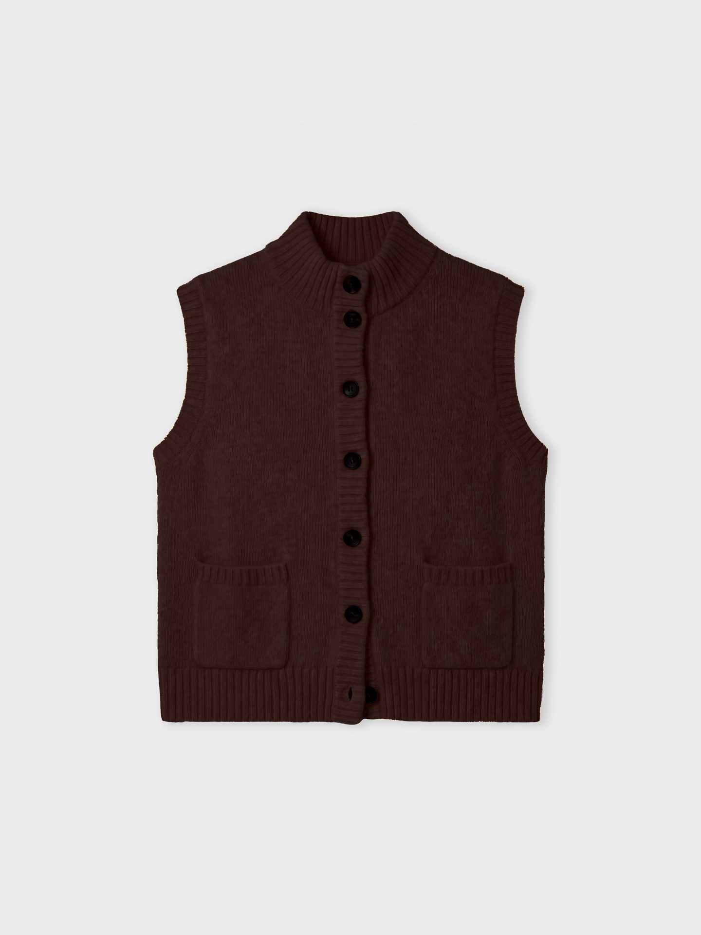Strickjacke Alanis - Wolle Baumwolle - brownie