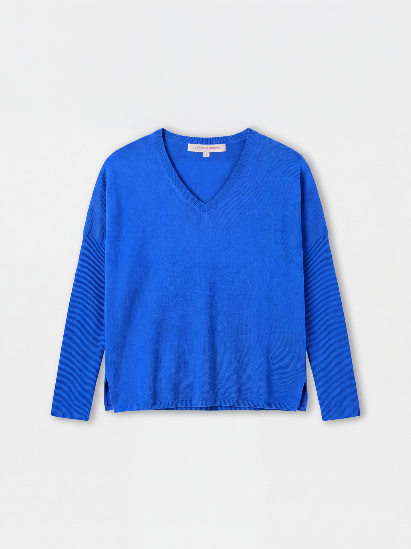 camille poncho sweater - Cashmere - cobalt