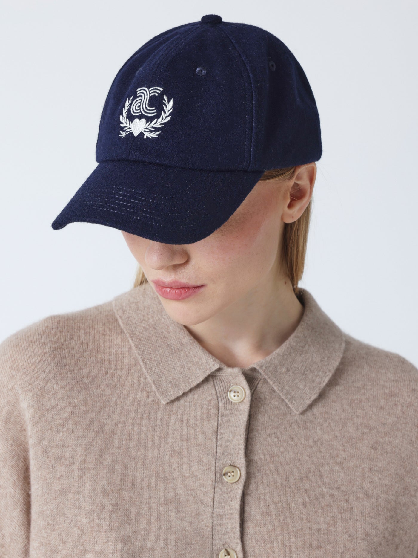 casquette - Casquette 100% laine - navy
