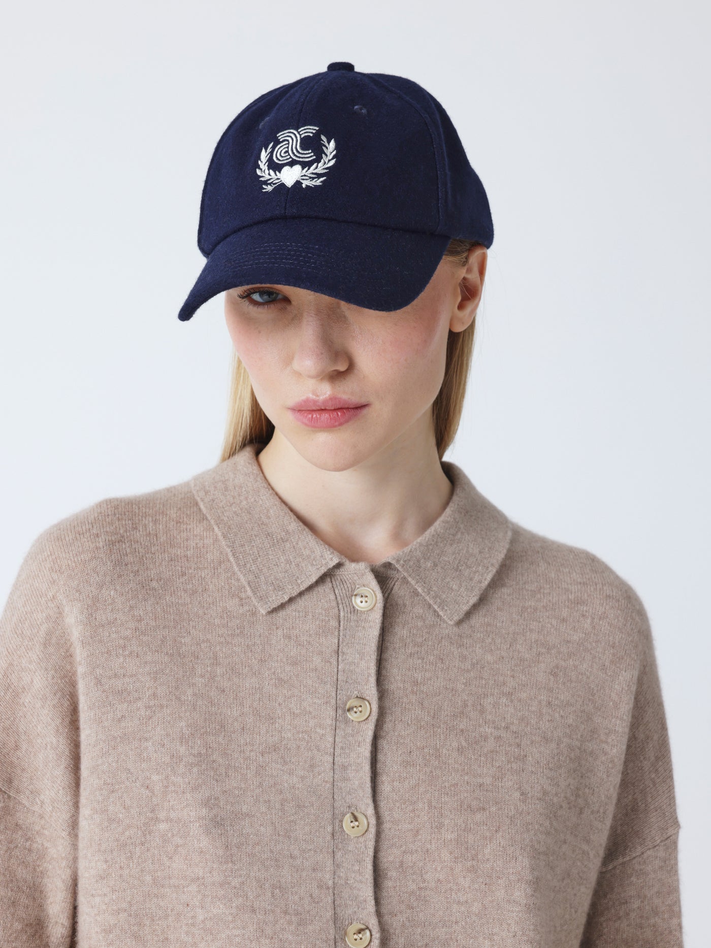 casquette - Casquette 100% laine - navy