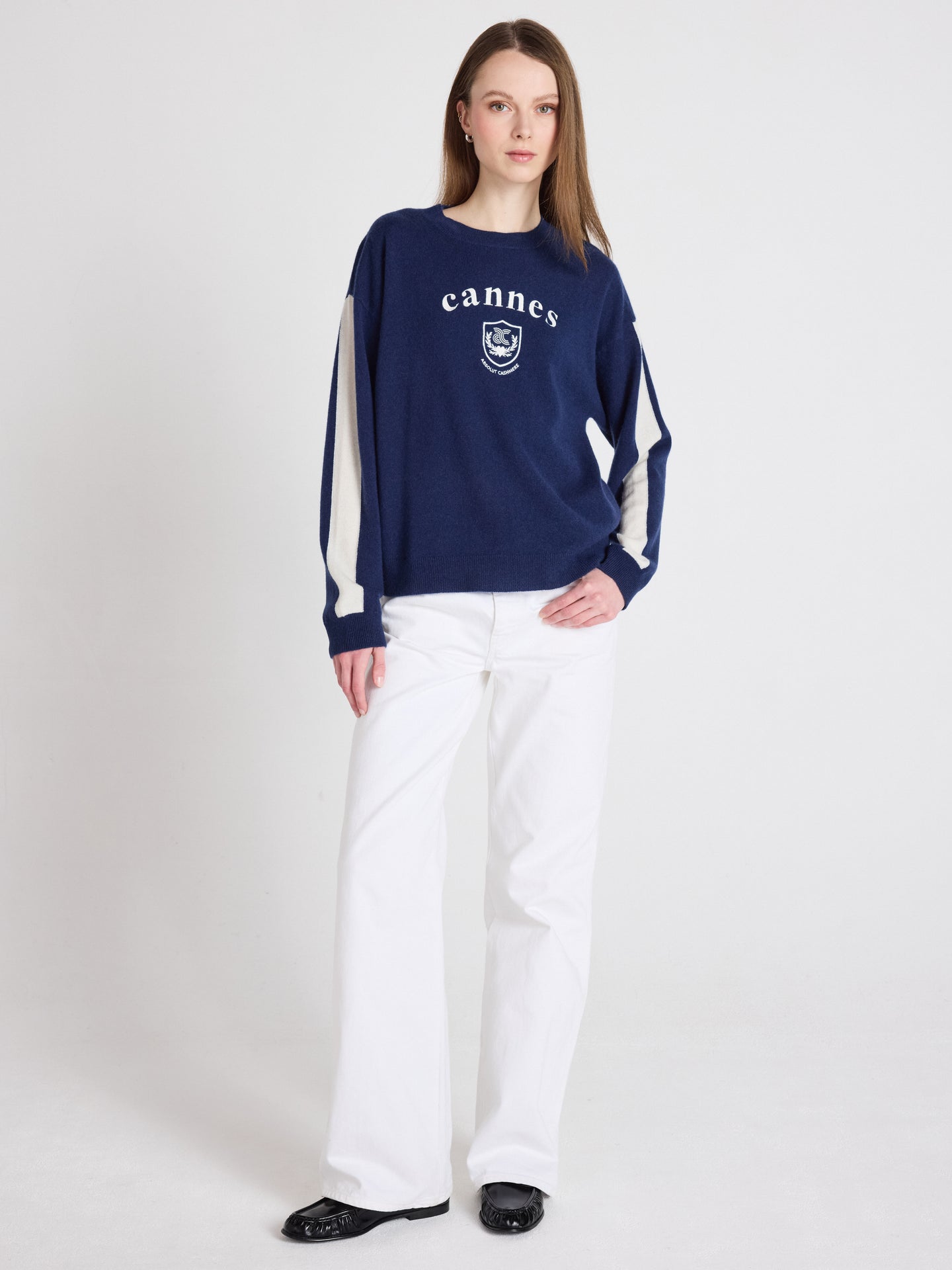 clubber - 100% cashmere sweater - navy