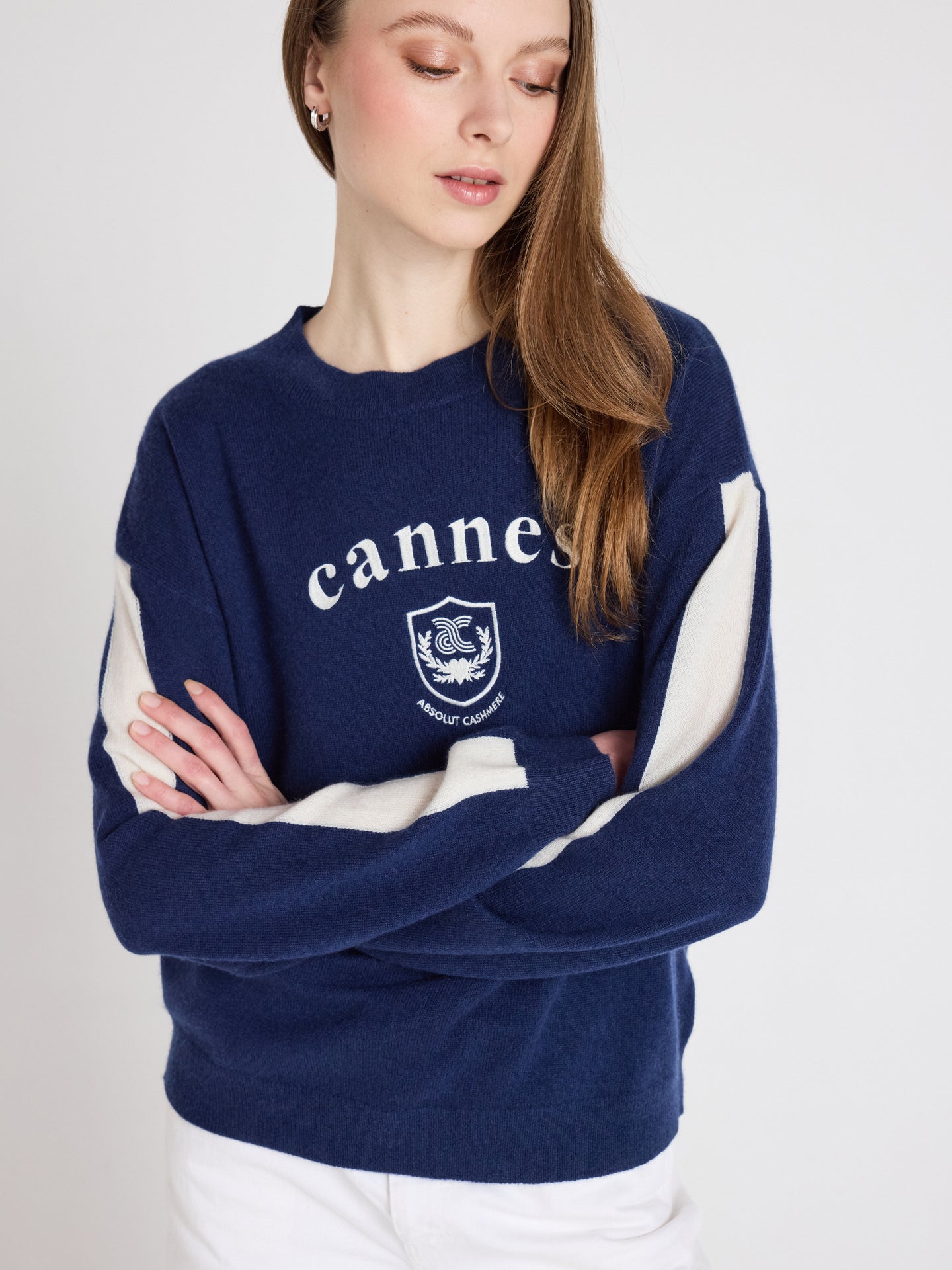 clubber - 100% cashmere sweater - navy