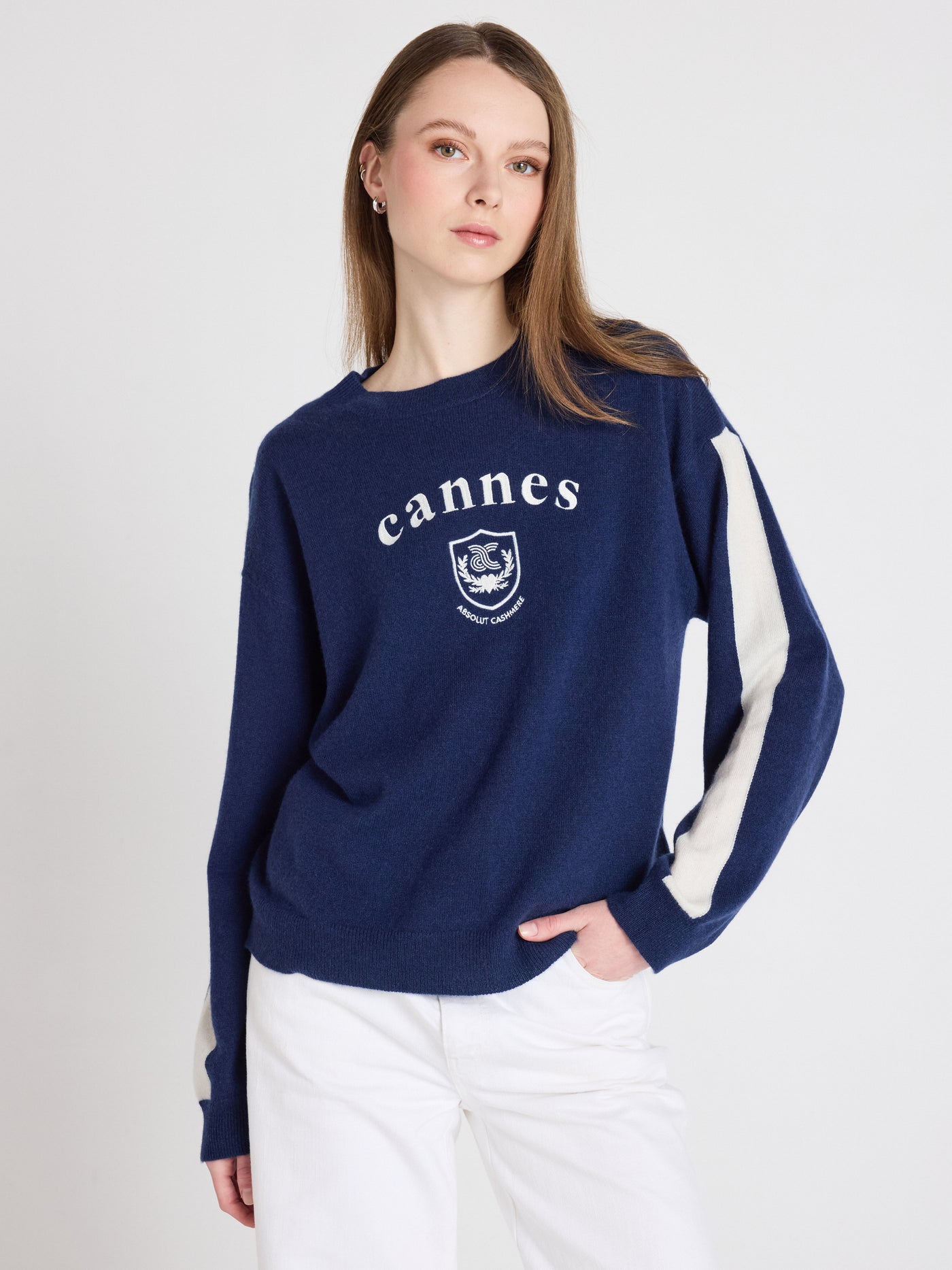 clubber - 100% cashmere sweater - navy