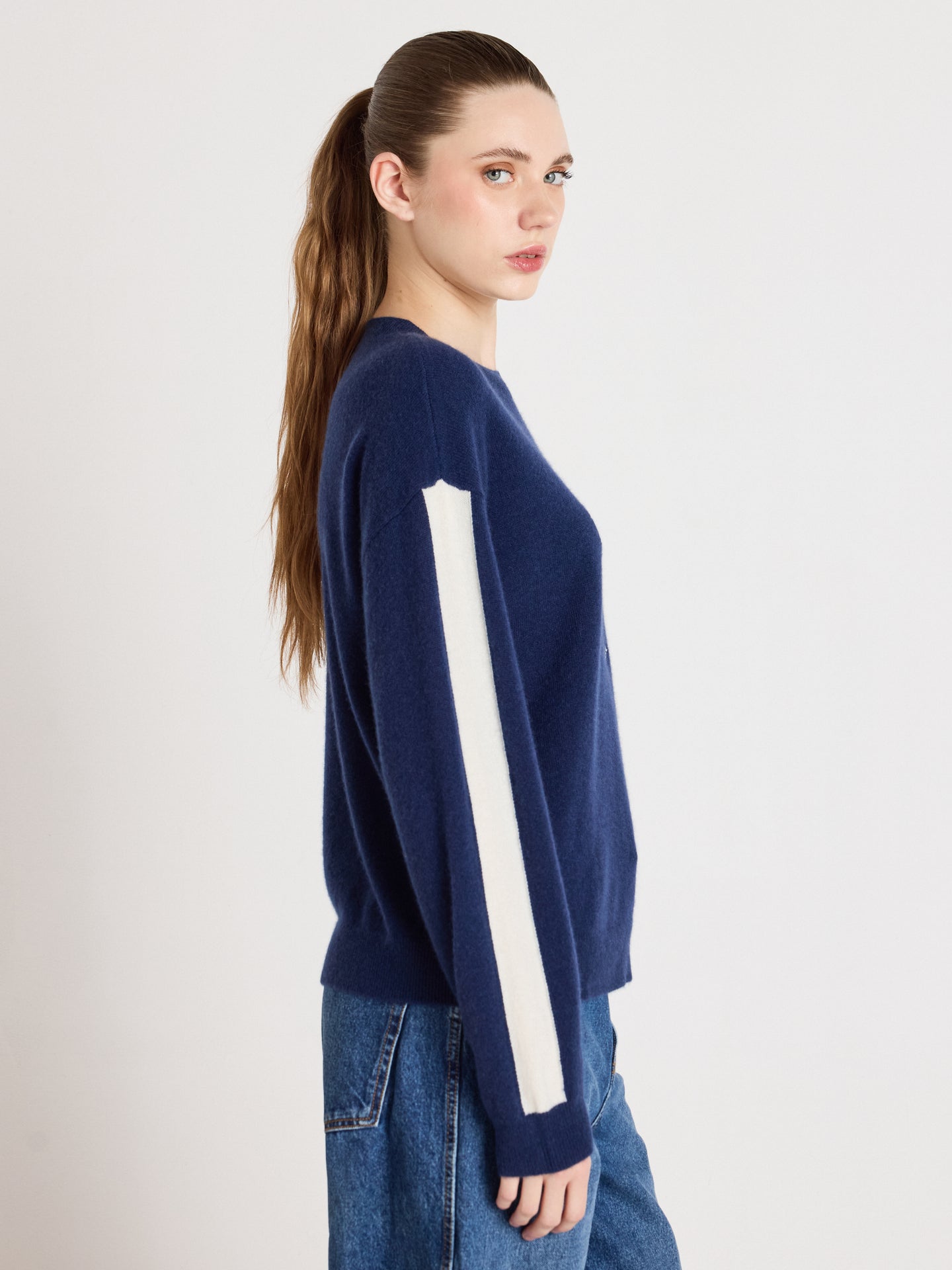 clubber - Trui 100% kasjmier - navy