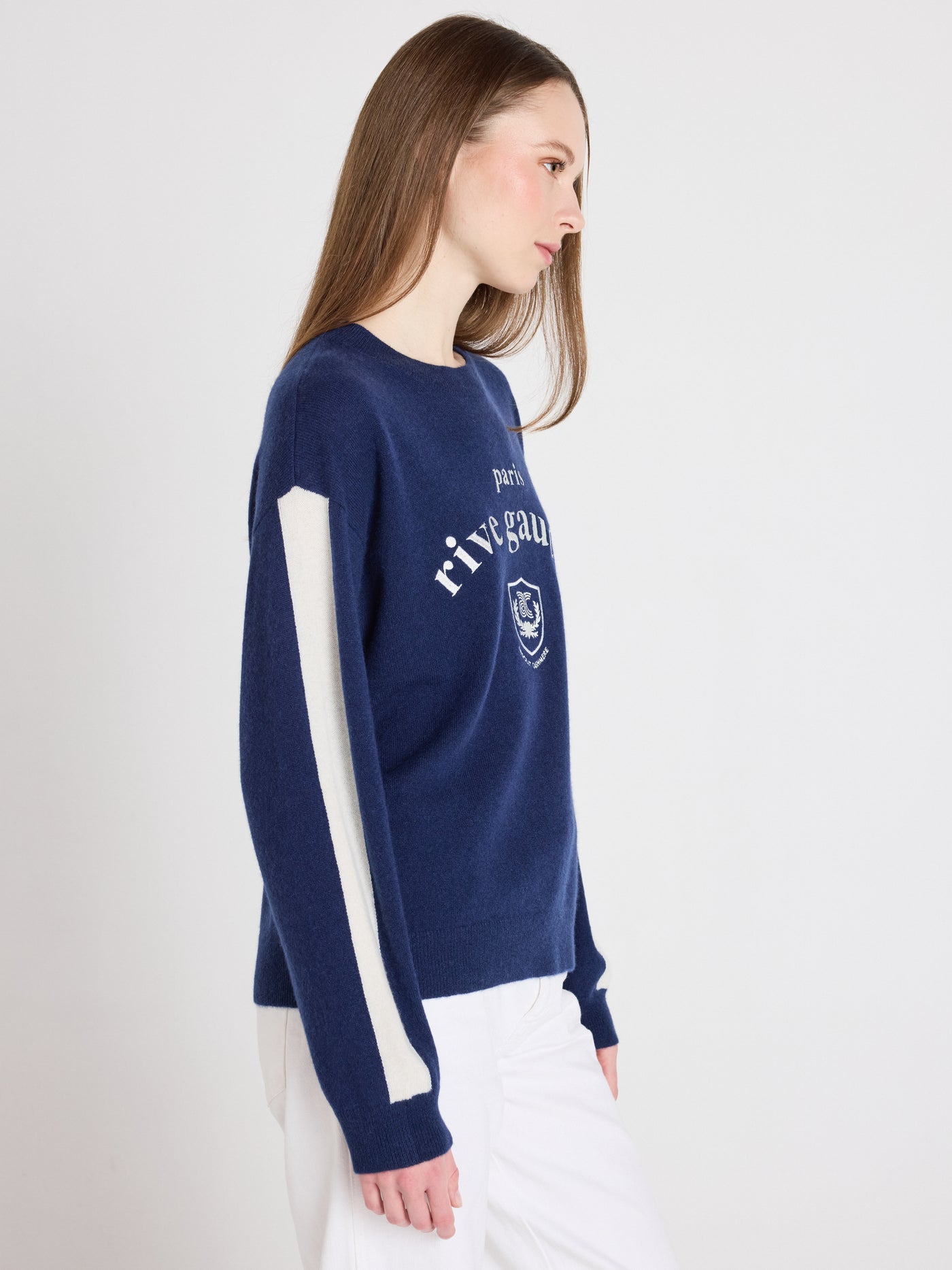 clubber - 100% cashmere sweater - navy