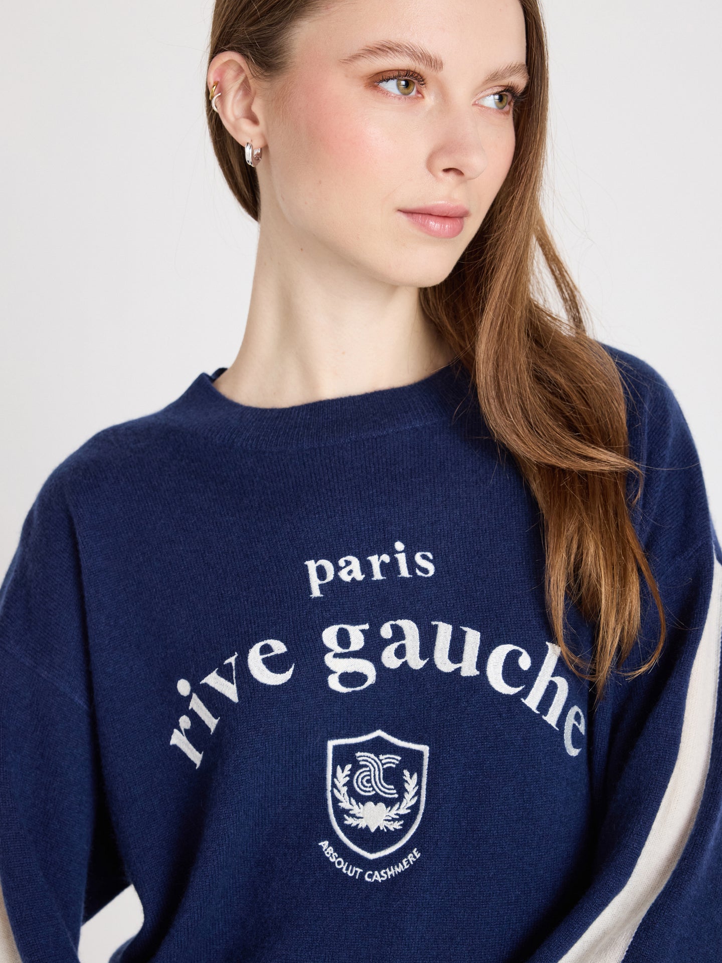clubber - 100% cashmere sweater - navy