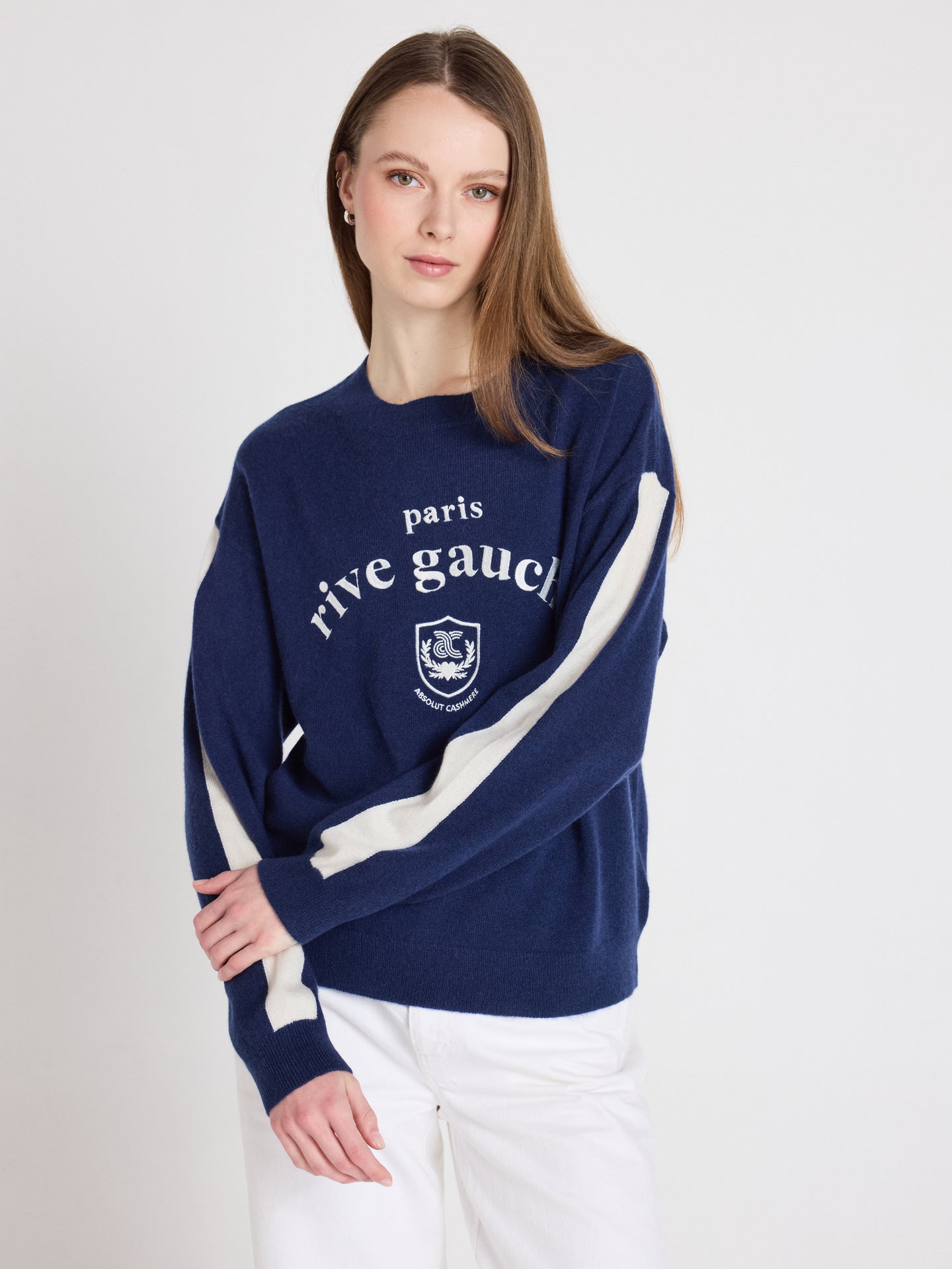 clubber - 100% cashmere sweater - navy