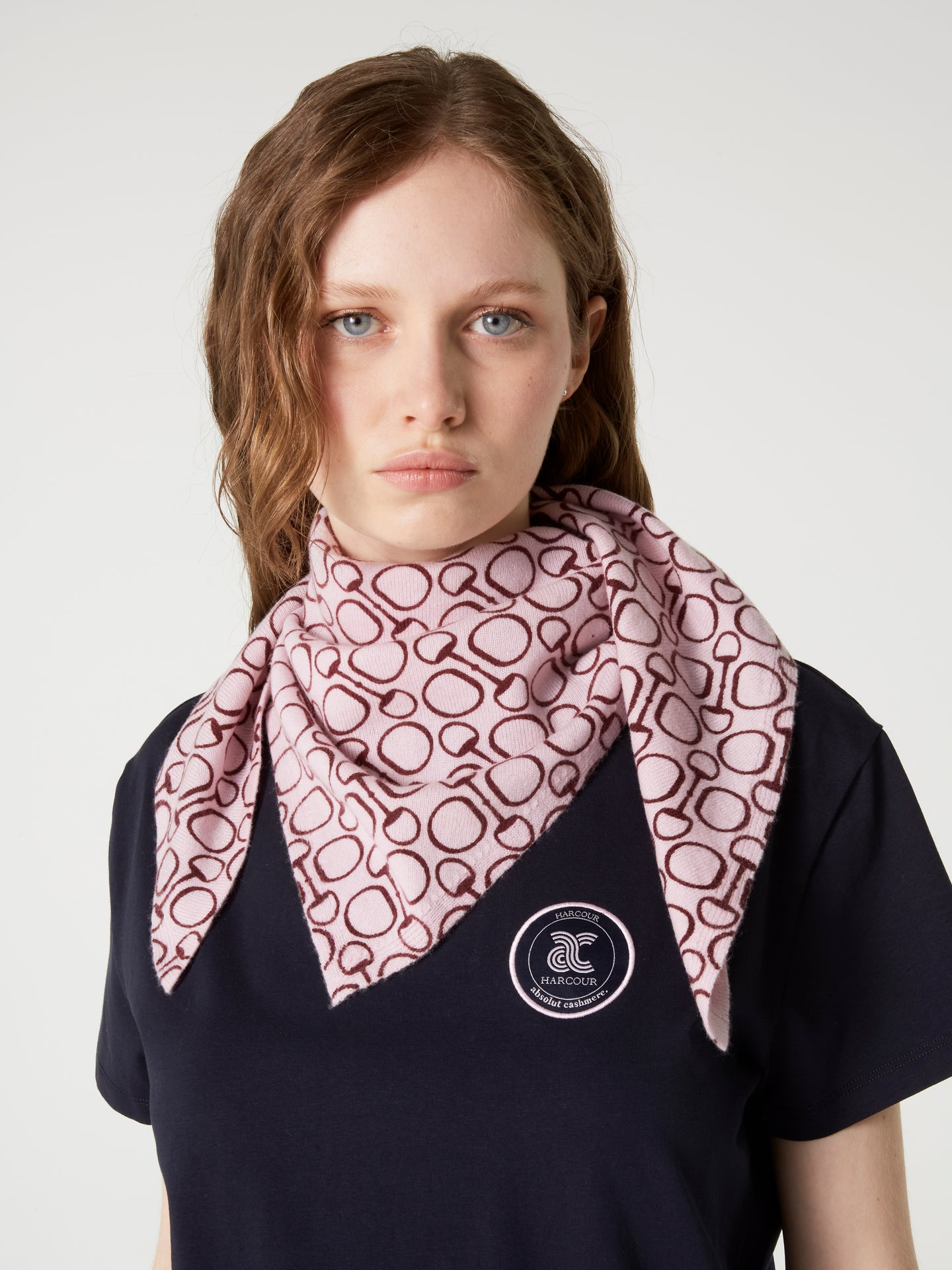 écharpe heritage - Cachemire - baby pink
