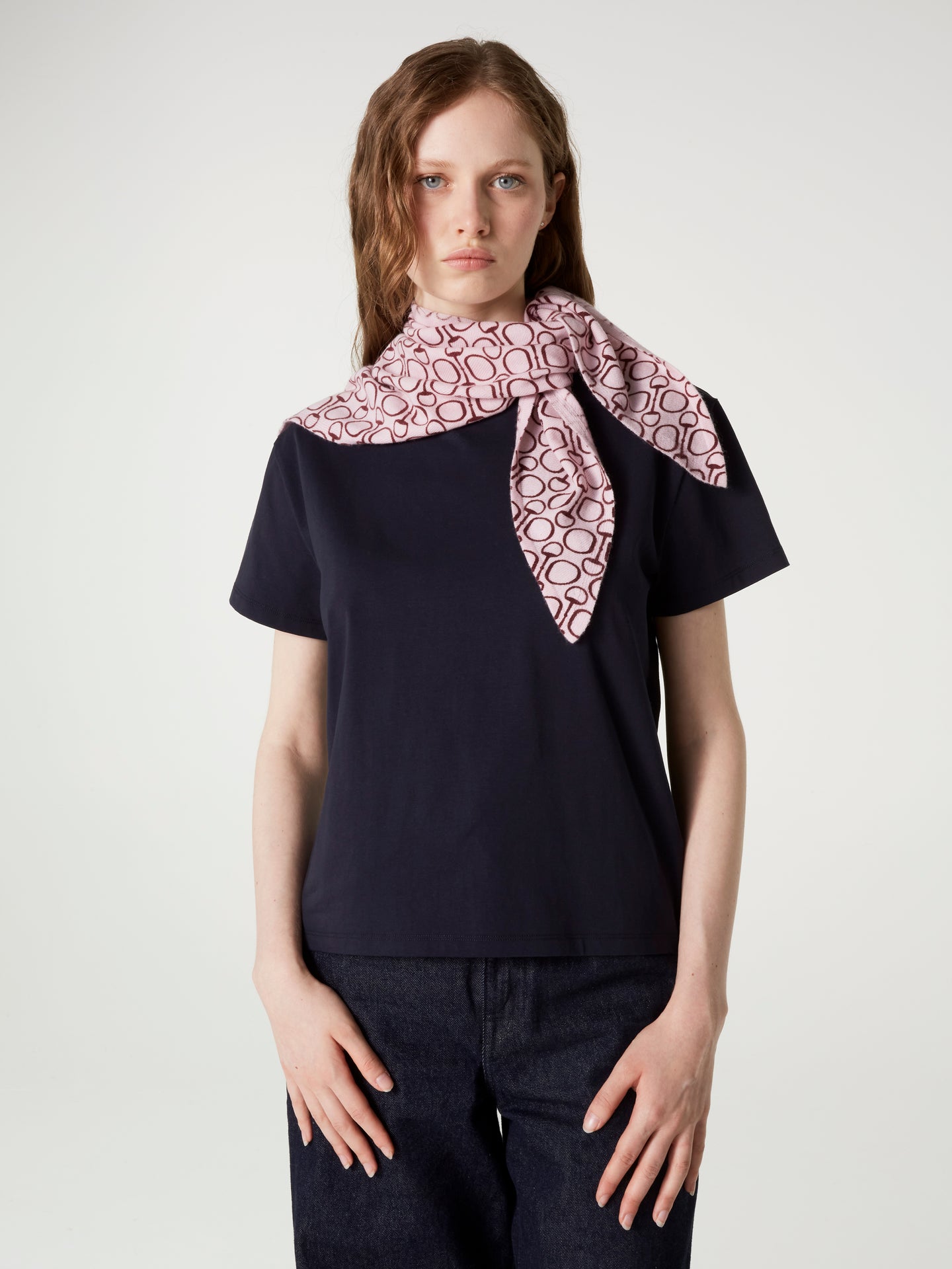 écharpe heritage - Cachemire - baby pink