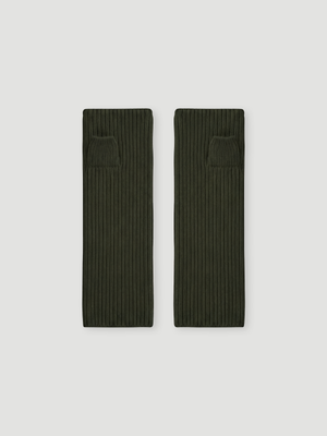 leopoldine mittens - Thick Cashmere - dark artichoke