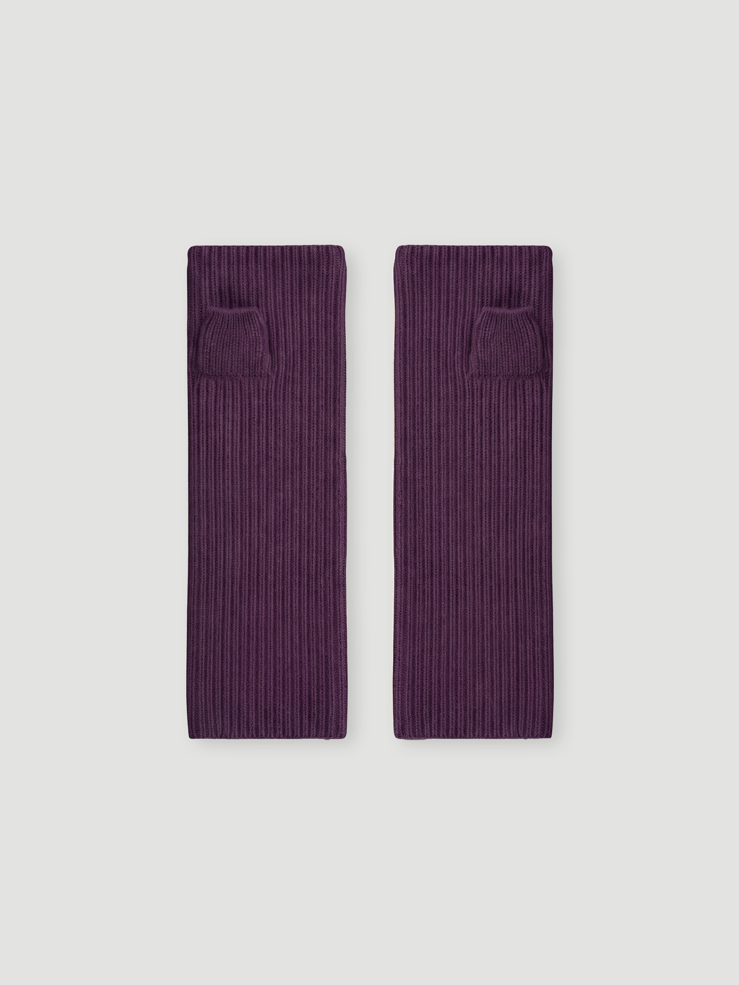 mitaines leopoldine - Cachemire épais - heather plum