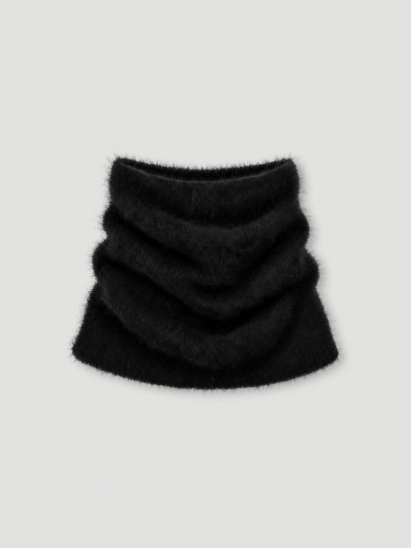 litha neck warmer - Brushed cashmere - black