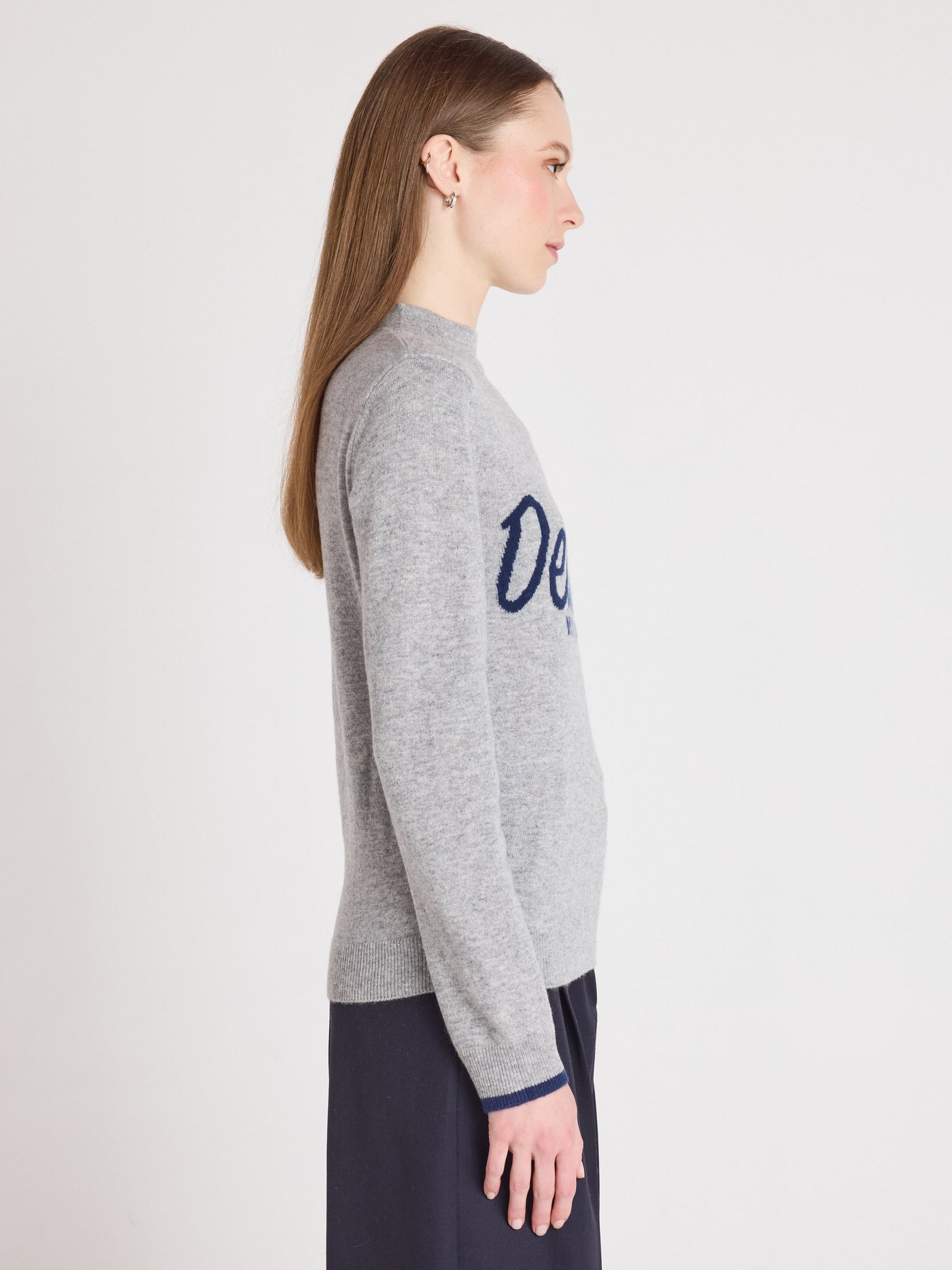 lover - Pull 100% cachemire - navy