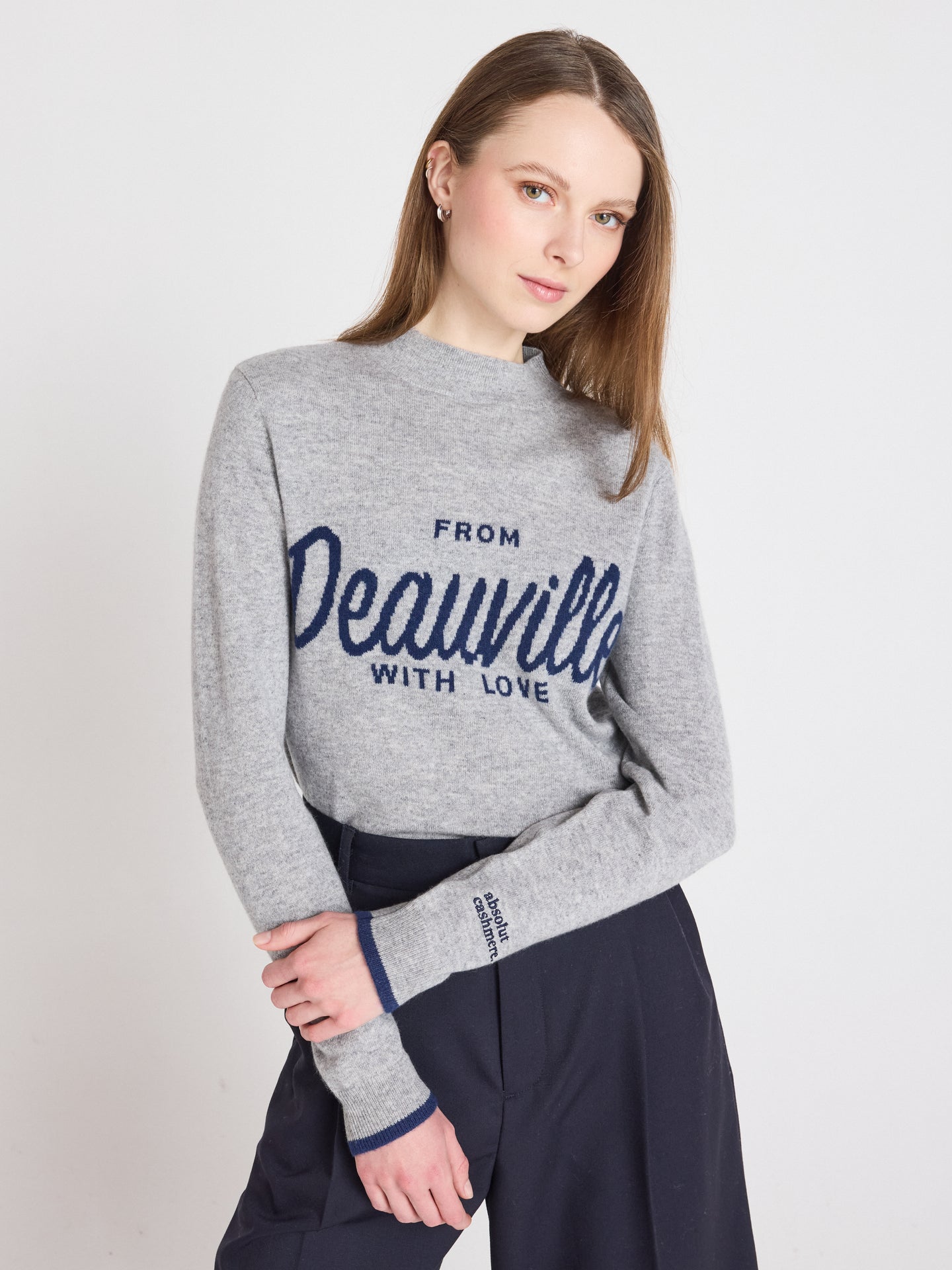 lover - Pull 100% cachemire - navy