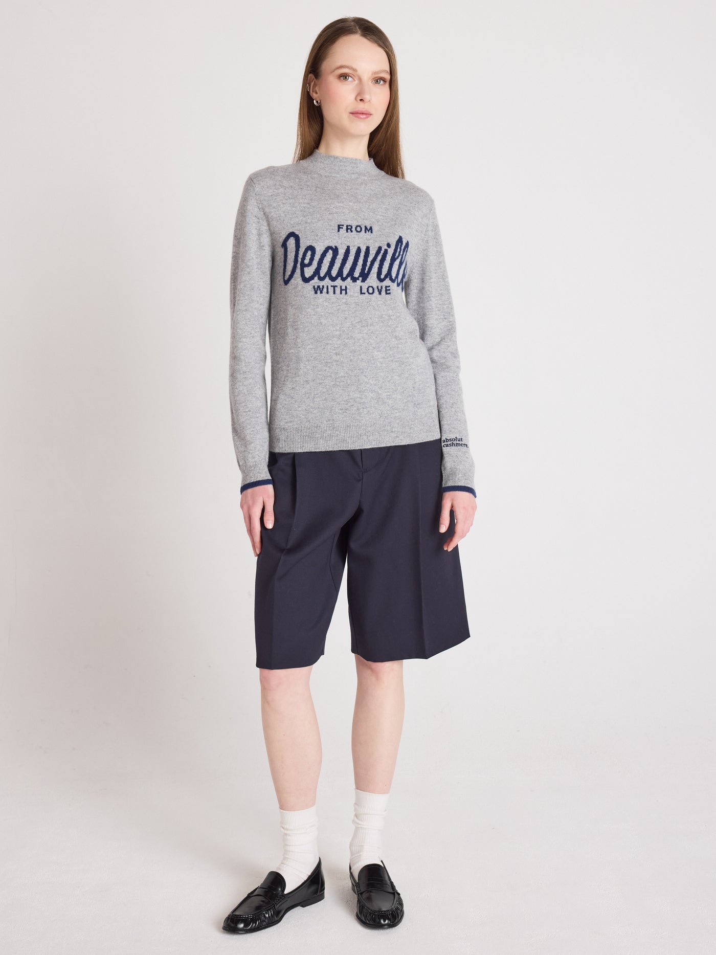 lover - Pull 100% cachemire - navy